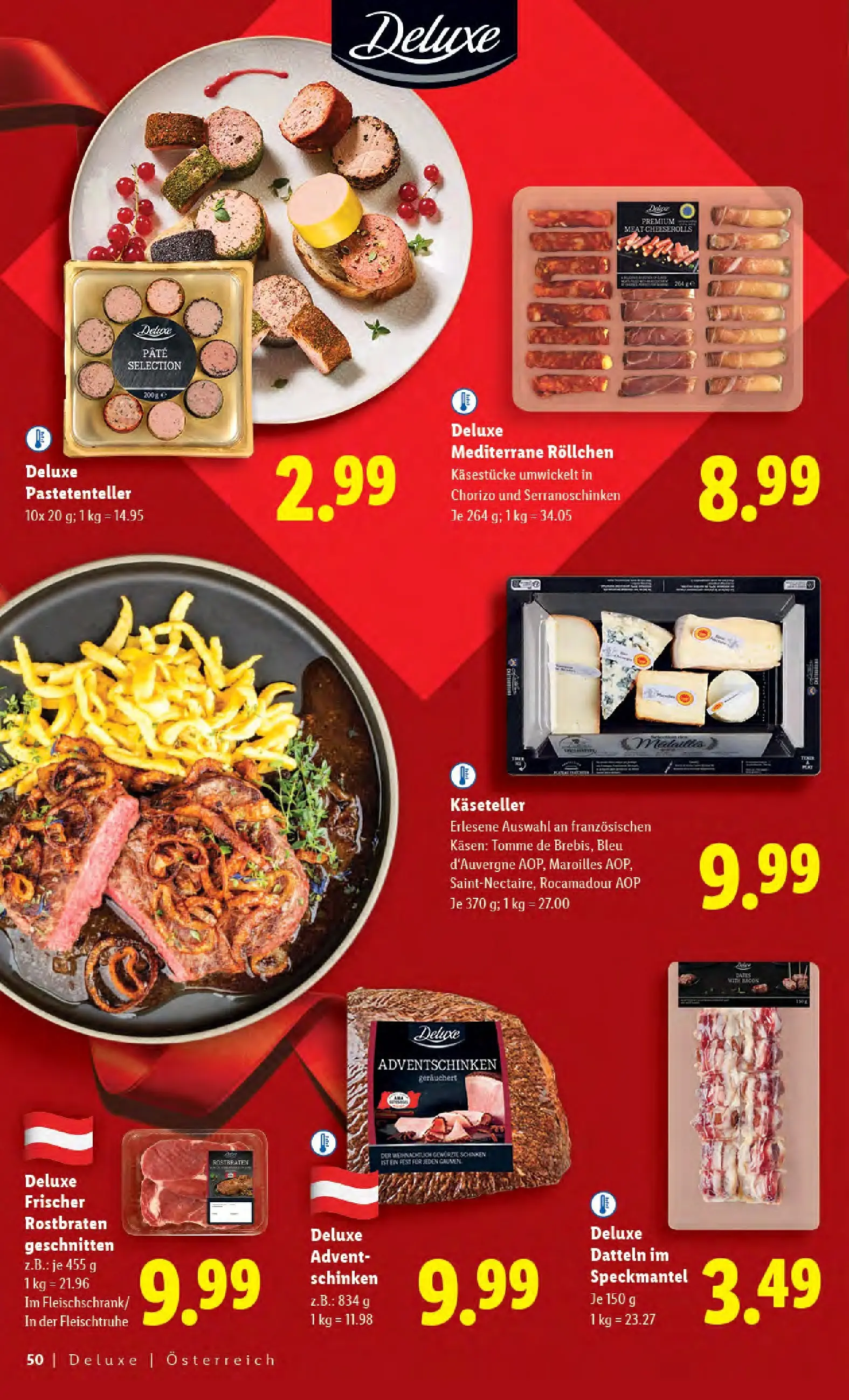 Lidl - Lidl: Deluxe Xmas Magazin ab 31.10.2025 - Angebote ab donnerstag | Seite: 50 | Produkte: Schinken