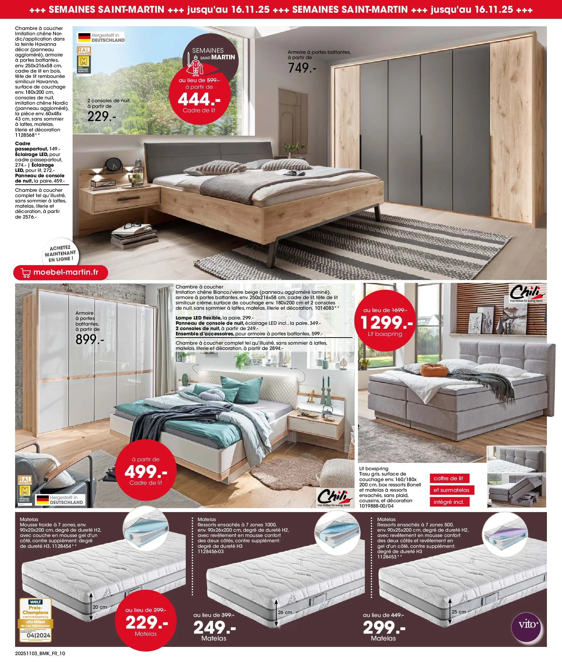 Möbel Martin - Möbel Martin: Offres hebdomadaires à partir du 02/11/2025 - promo en ligne | Page: 10 | Produits: Matelas, Lampe, Literie, Cadre