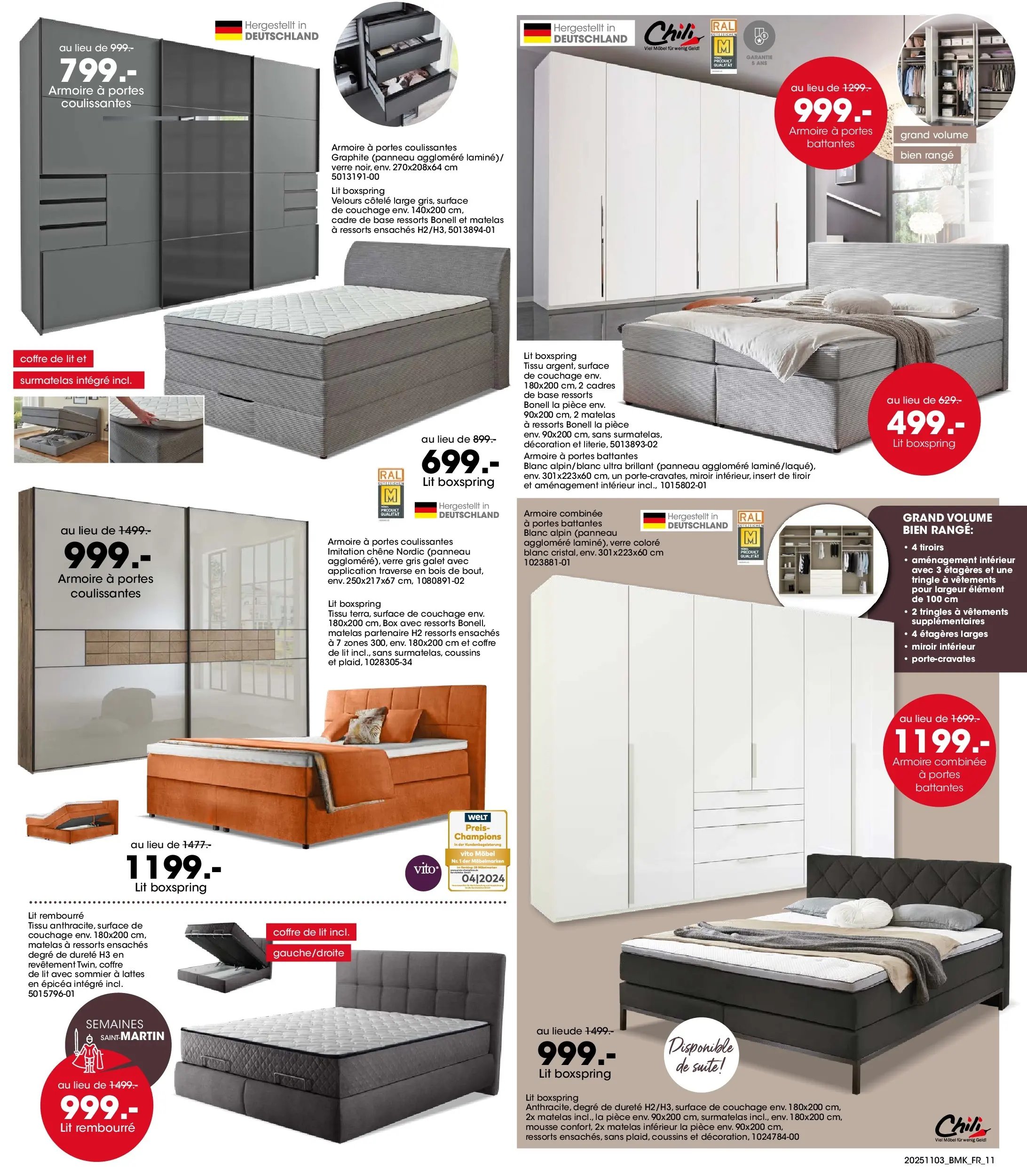 Möbel Martin - Möbel Martin: Offres hebdomadaires à partir du 02/11/2025 - promo en ligne | Page: 11 | Produits: Base, Matelas, Miroir, Cadre