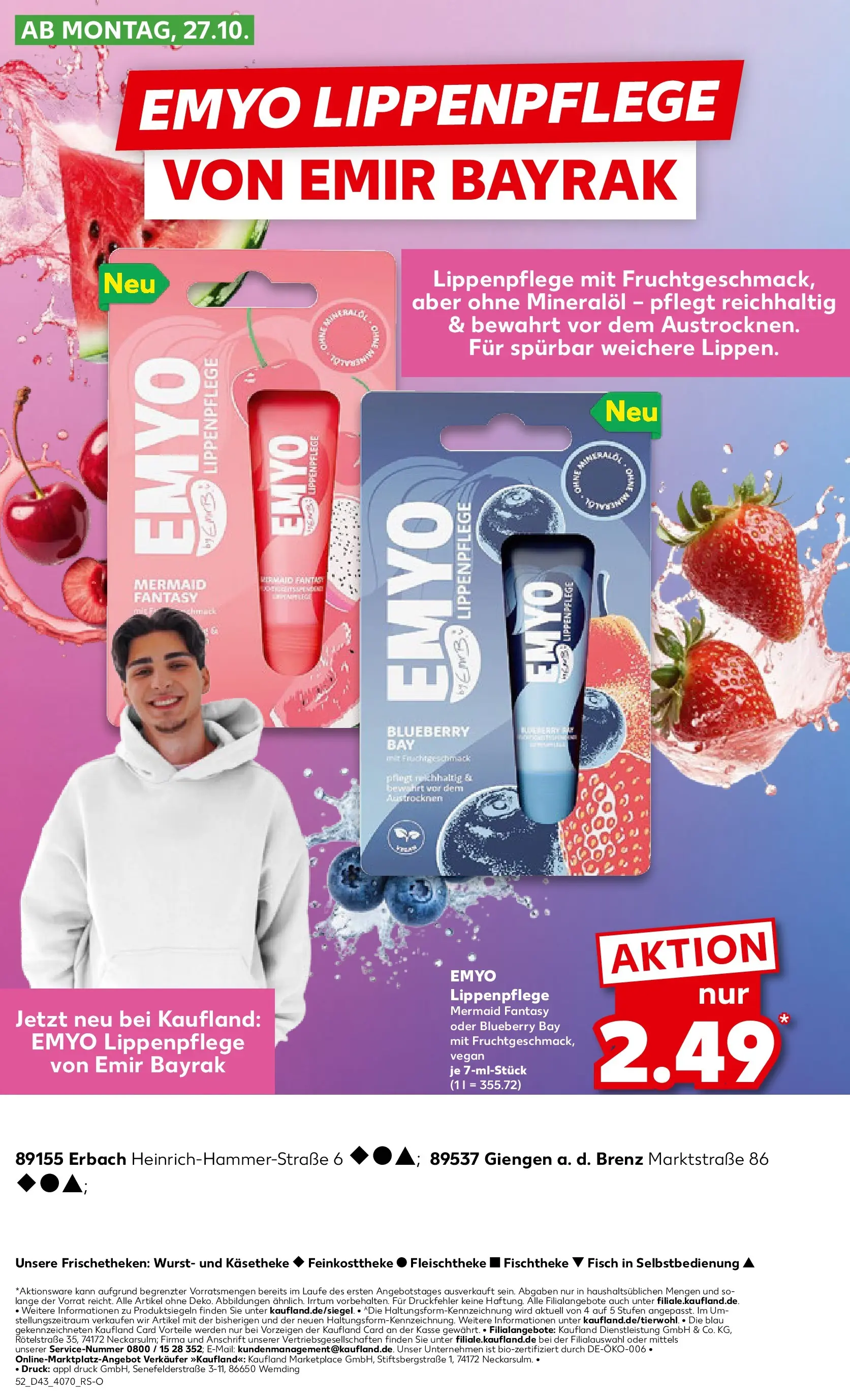 Prospekt Kaufland ab 27.10.2025 » Angebote Online zum Blättern | Seite: 52 | Produkte: Wurst, Lip Balm