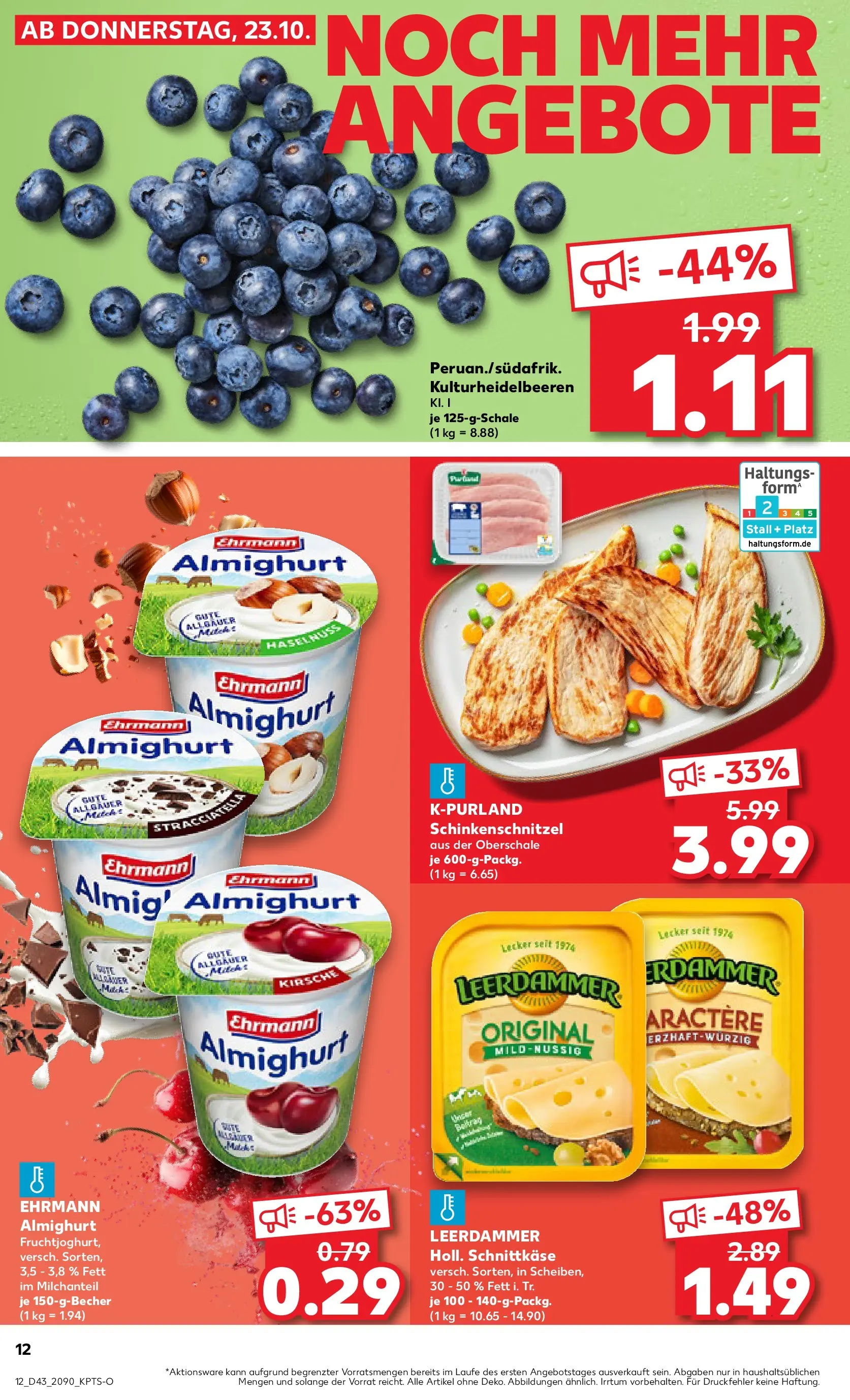 Prospekt Kaufland ab 27.10.2025 » Angebote Online zum Blättern | Seite: 12 | Produkte: Ehrmann almighurt, Leerdammer