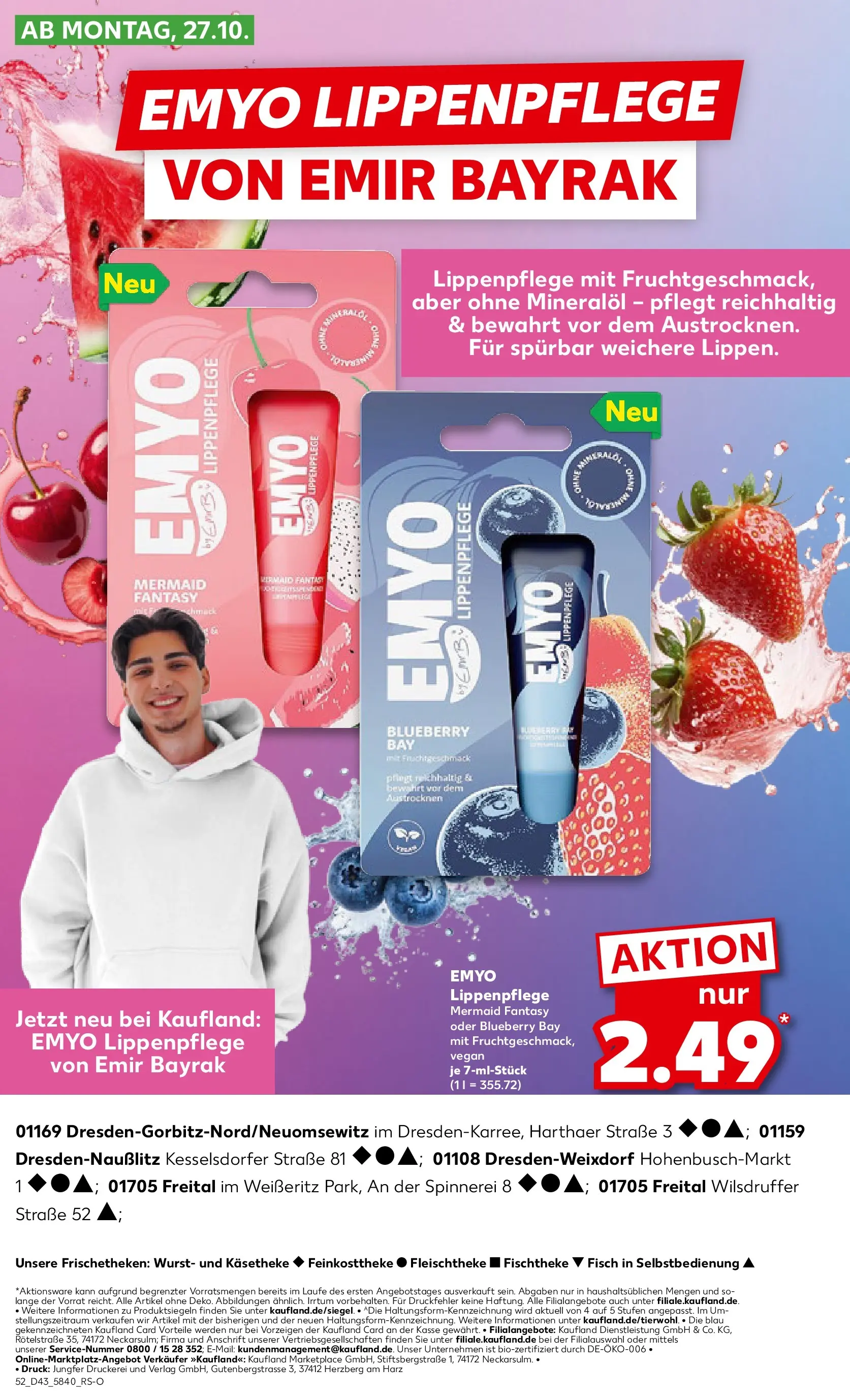 Prospekt Kaufland ab 27.10.2025 » Angebote Online zum Blättern | Seite: 52 | Produkte: Wurst, Lip Balm