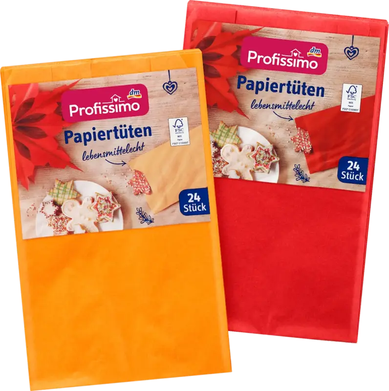 Profissimo Papiertüten sortiert