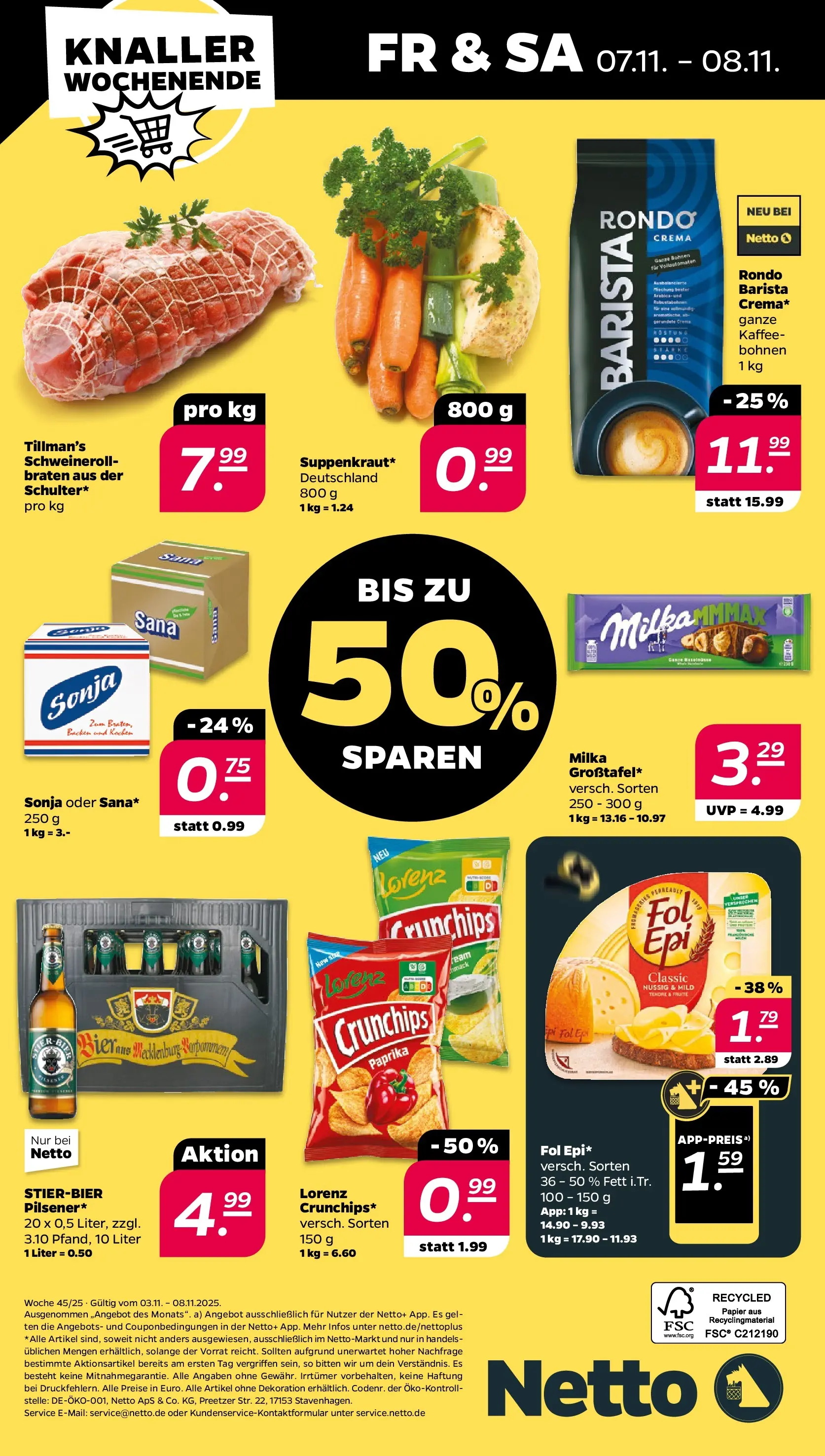 Netto Prospekt 	 ab 03.11.2025 → Angebote nächste Woche | Seite: 34 | Produkte: Kaffee, Milka, Paprika