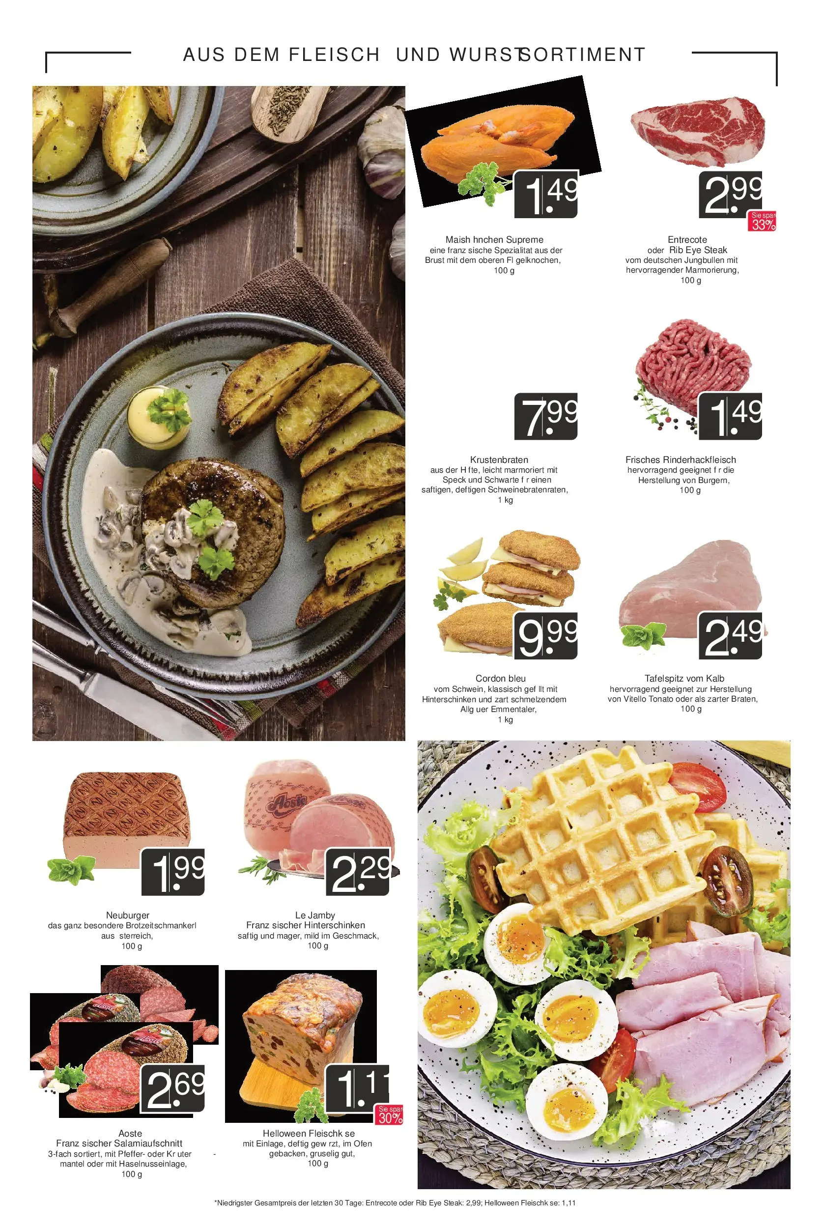 Entdecke - Hieber's Frischecenter: Meine Woche (ab 26.10.2025) zum Blättern | Seite: 5 | Produkte: Krustenbraten, Mantel, Steak, Fleisch