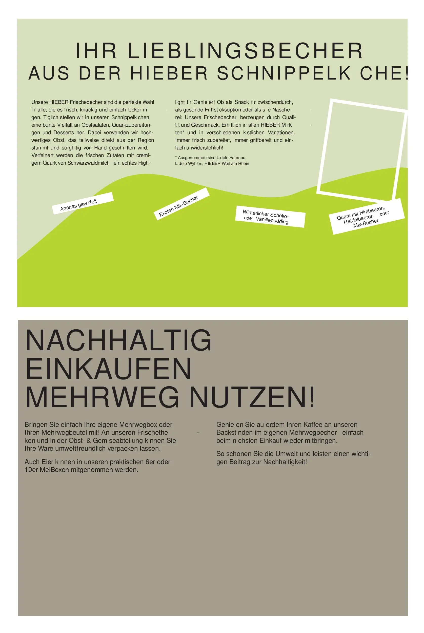Entdecke - Hieber's Frischecenter: Meine Woche (ab 26.10.2025) zum Blättern | Seite: 18 | Produkte: Quark, Eier, Kaffee, Ananas