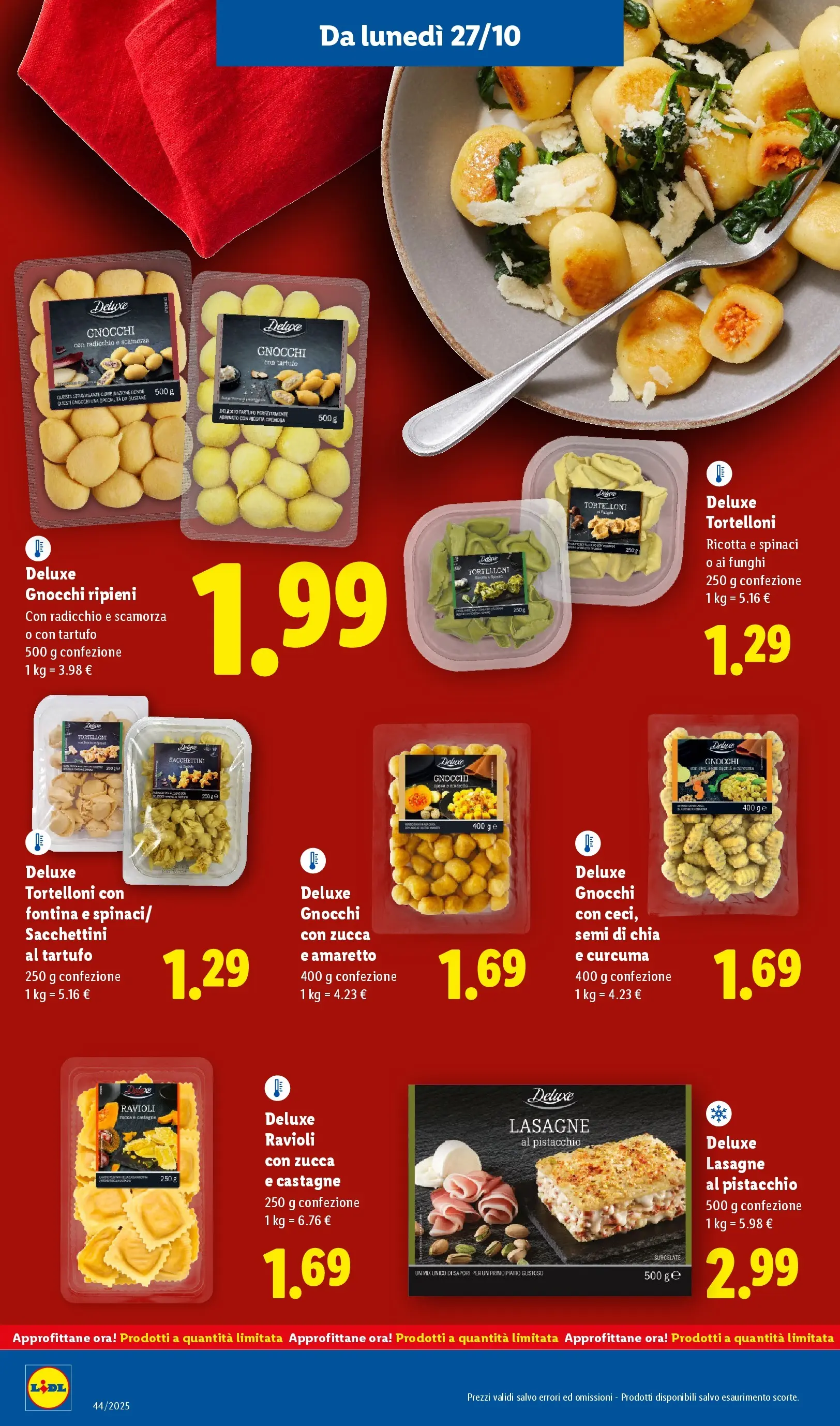 LIDL volantino della prossima settimana dal ﻿26/10/2025﻿ 📣 | Pagina: 10 | Prodotti: Funghi, Ravioli, Piatto, Gnocchi