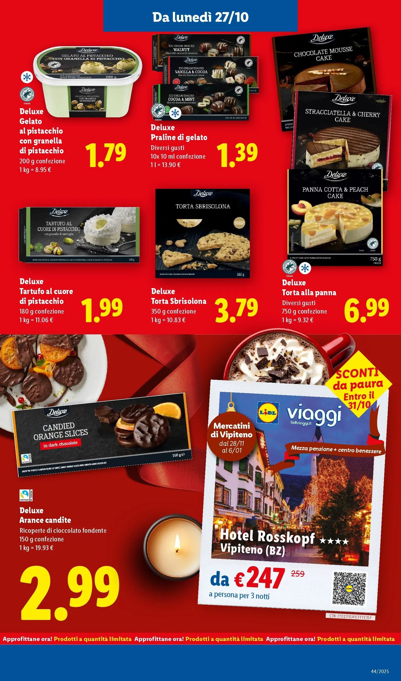 LIDL volantino della prossima settimana dal ﻿26/10/2025﻿ 📣 | Pagina: 13 | Prodotti: Cioccolato, Arance, Gelato, Torta