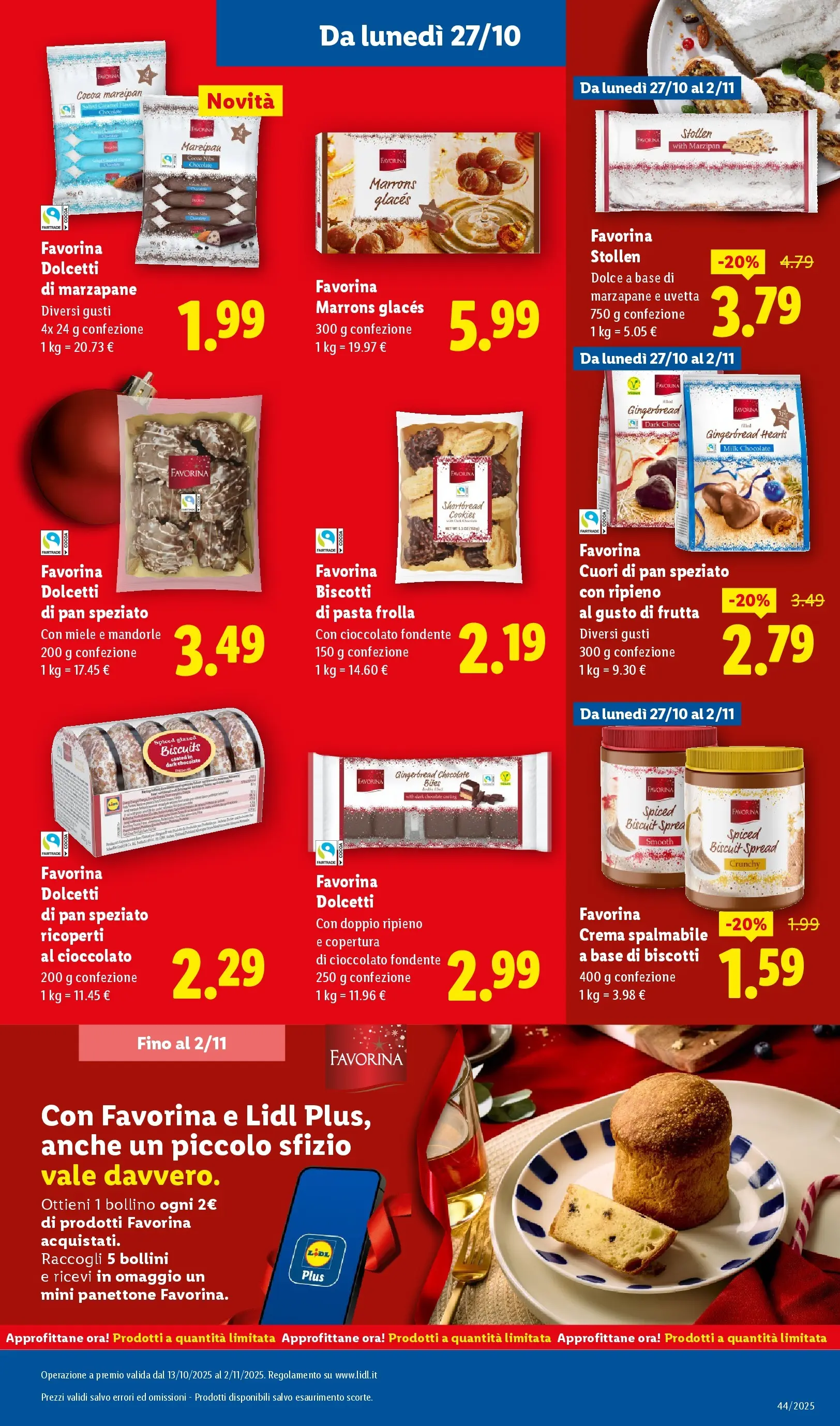 LIDL volantino della prossima settimana dal ﻿26/10/2025﻿ 📣 | Pagina: 15 | Prodotti: Crema, Biscotti, Pasta, Miele