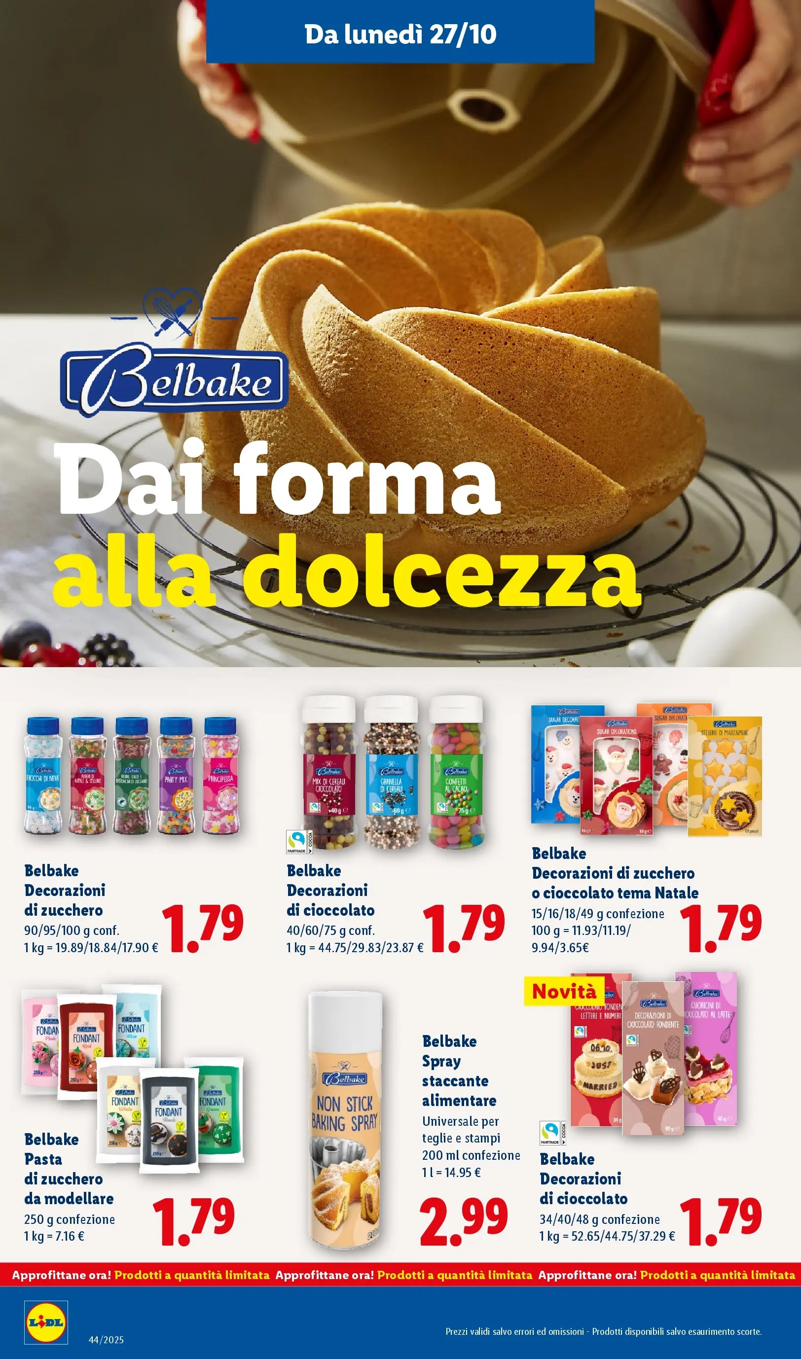 LIDL volantino della prossima settimana dal ﻿26/10/2025﻿ 📣 | Pagina: 16 | Prodotti: Cereali, Zucchero, Pasta, Decorazioni