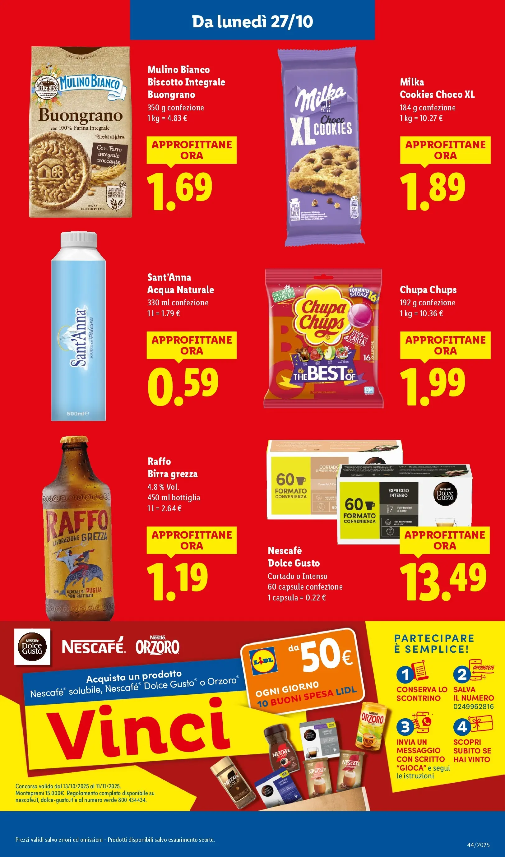 LIDL volantino della prossima settimana dal ﻿26/10/2025﻿ 📣 | Pagina: 25 | Prodotti: Birra, Cereali, Acqua, Farro