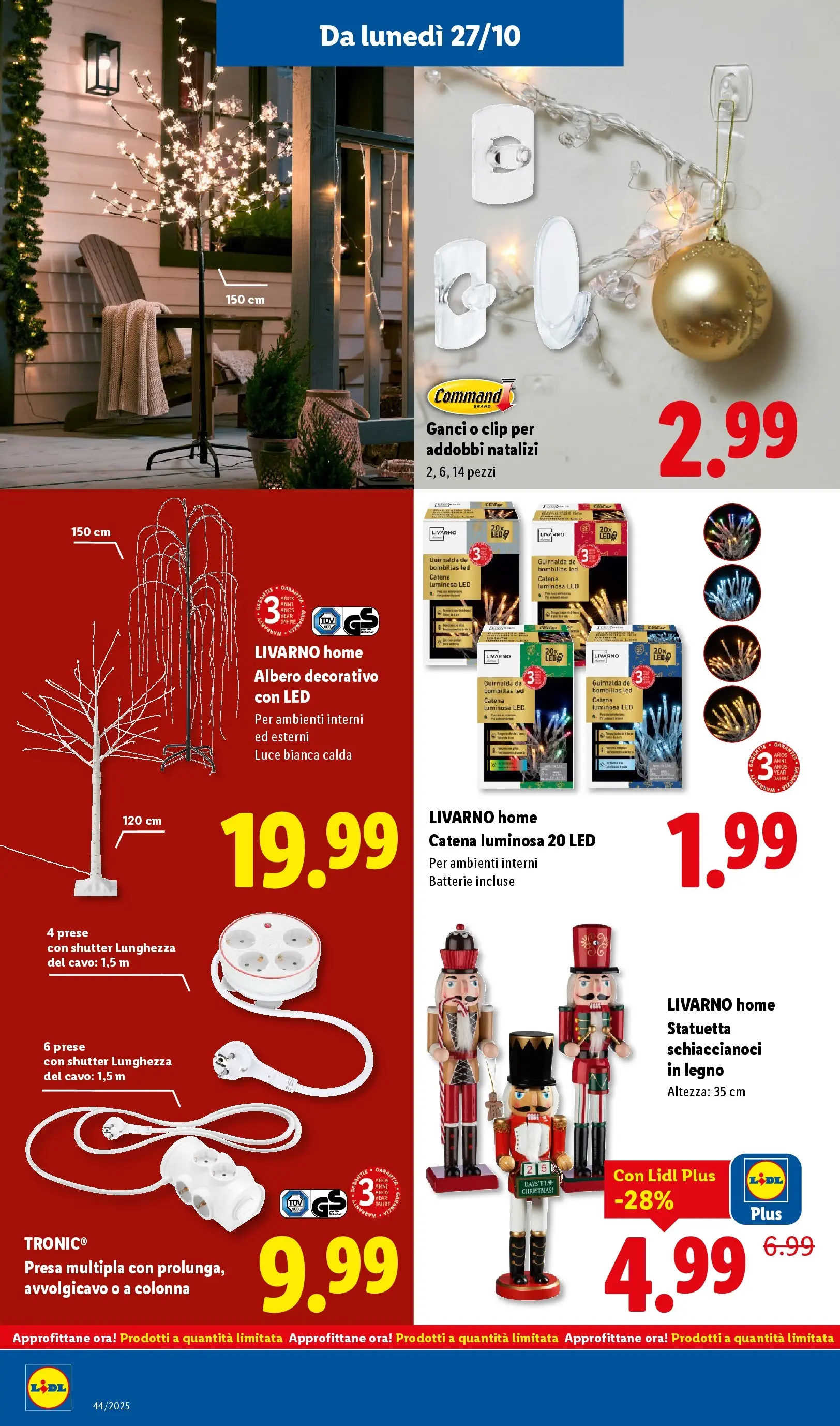 LIDL volantino della prossima settimana dal ﻿26/10/2025﻿ 📣 | Pagina: 34 | Prodotti: Presa multipla, Cavo, Presa, Batterie