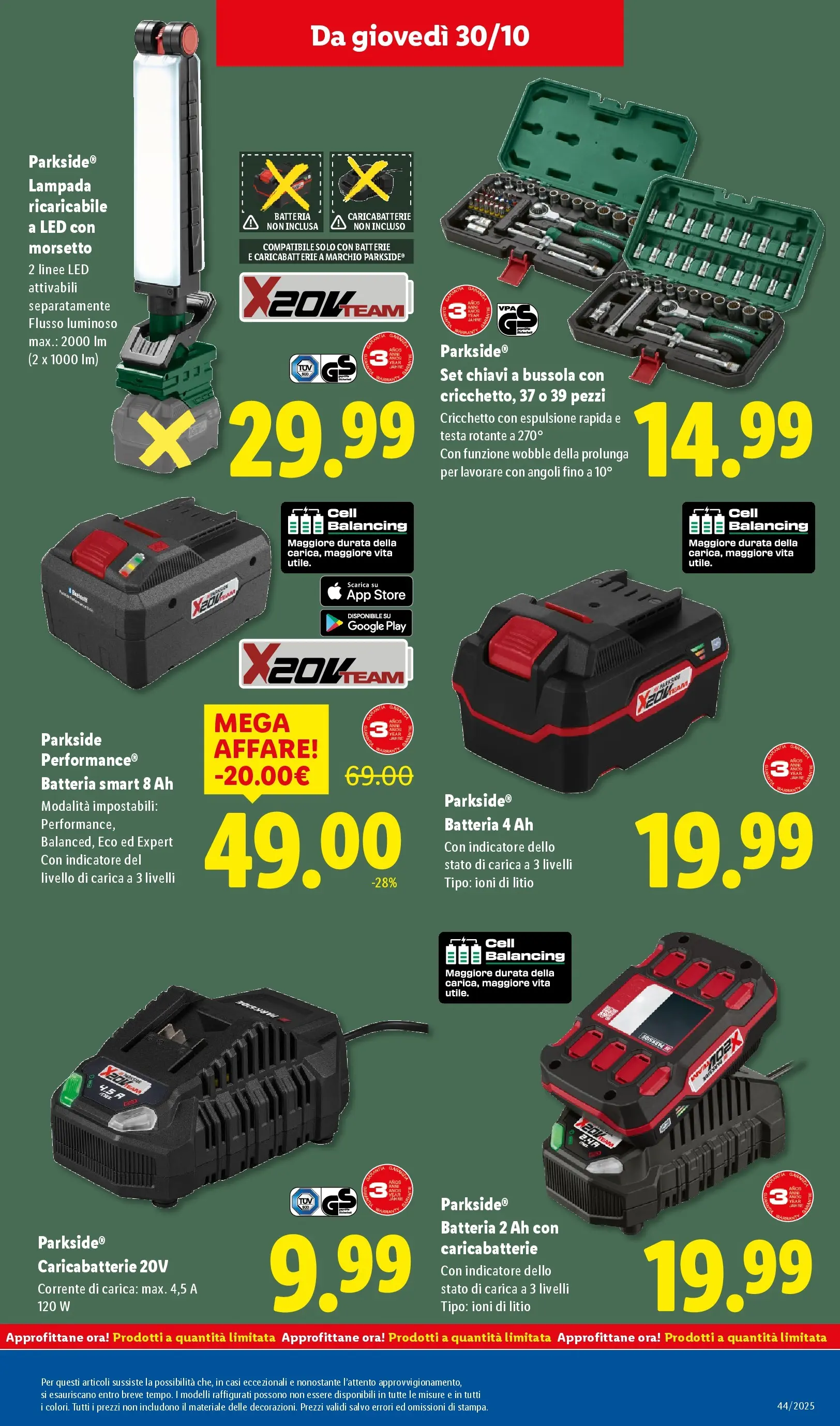 LIDL volantino della prossima settimana dal ﻿26/10/2025﻿ 📣 | Pagina: 47 | Prodotti: Batteria, Lampada, Caricabatterie