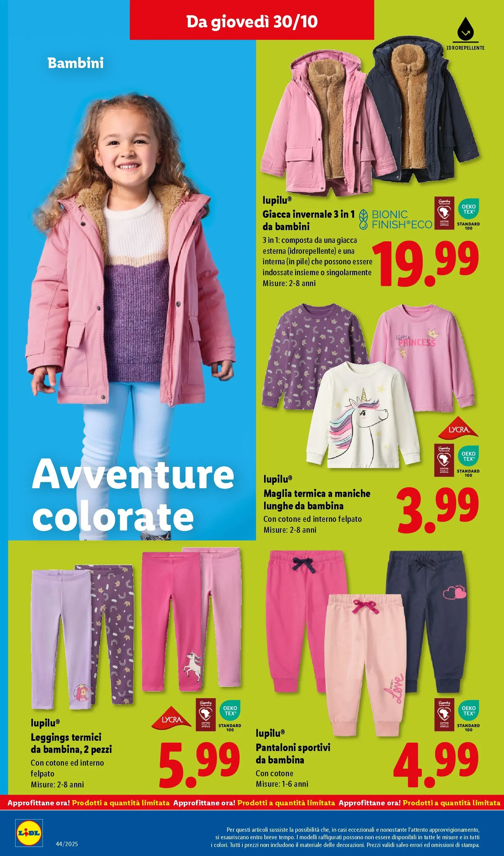 LIDL volantino della prossima settimana dal ﻿26/10/2025﻿ 📣 | Pagina: 48 | Prodotti: Pile, Giacca, Pantaloni, Leggings