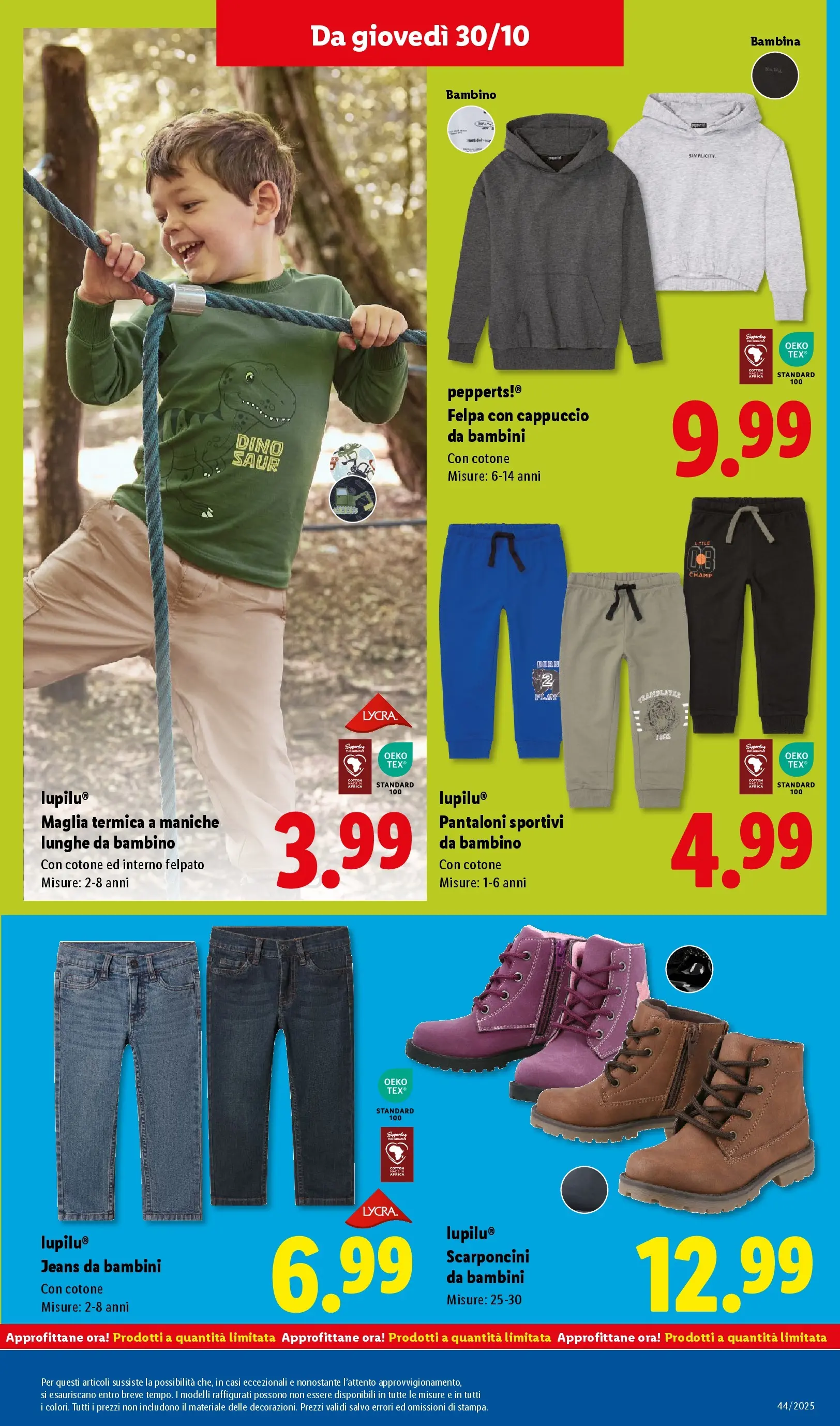 LIDL volantino della prossima settimana dal ﻿26/10/2025﻿ 📣 | Pagina: 49 | Prodotti: Felpa, Pantaloni, Jeans, Cappuccio