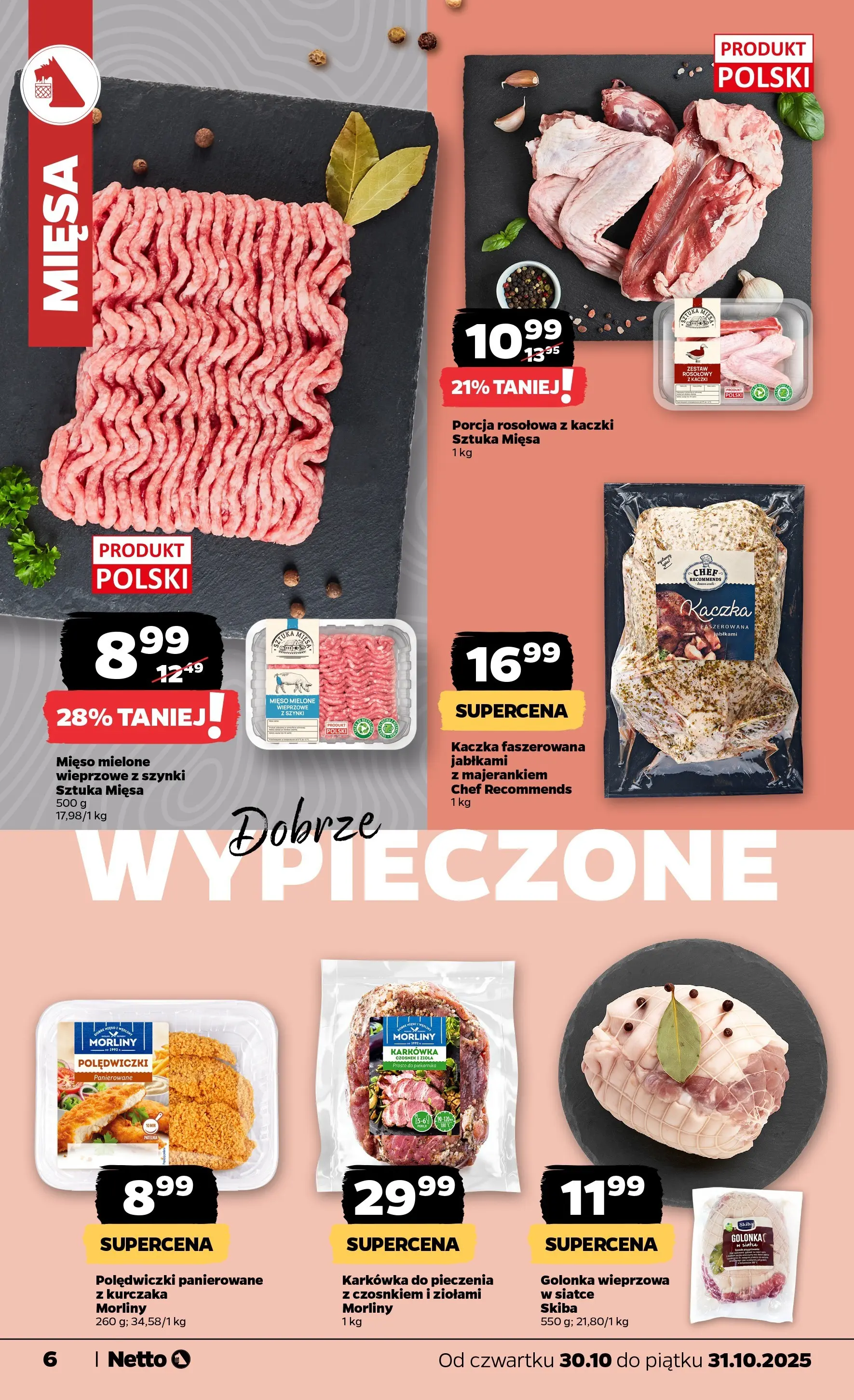 Netto gazetka - Spożywcza od 30.10.2025 - Aktualne promocje | Strona: 6 | Produkty: Czosnek, Kaczka, Golonka wieprzowa, Patelnia