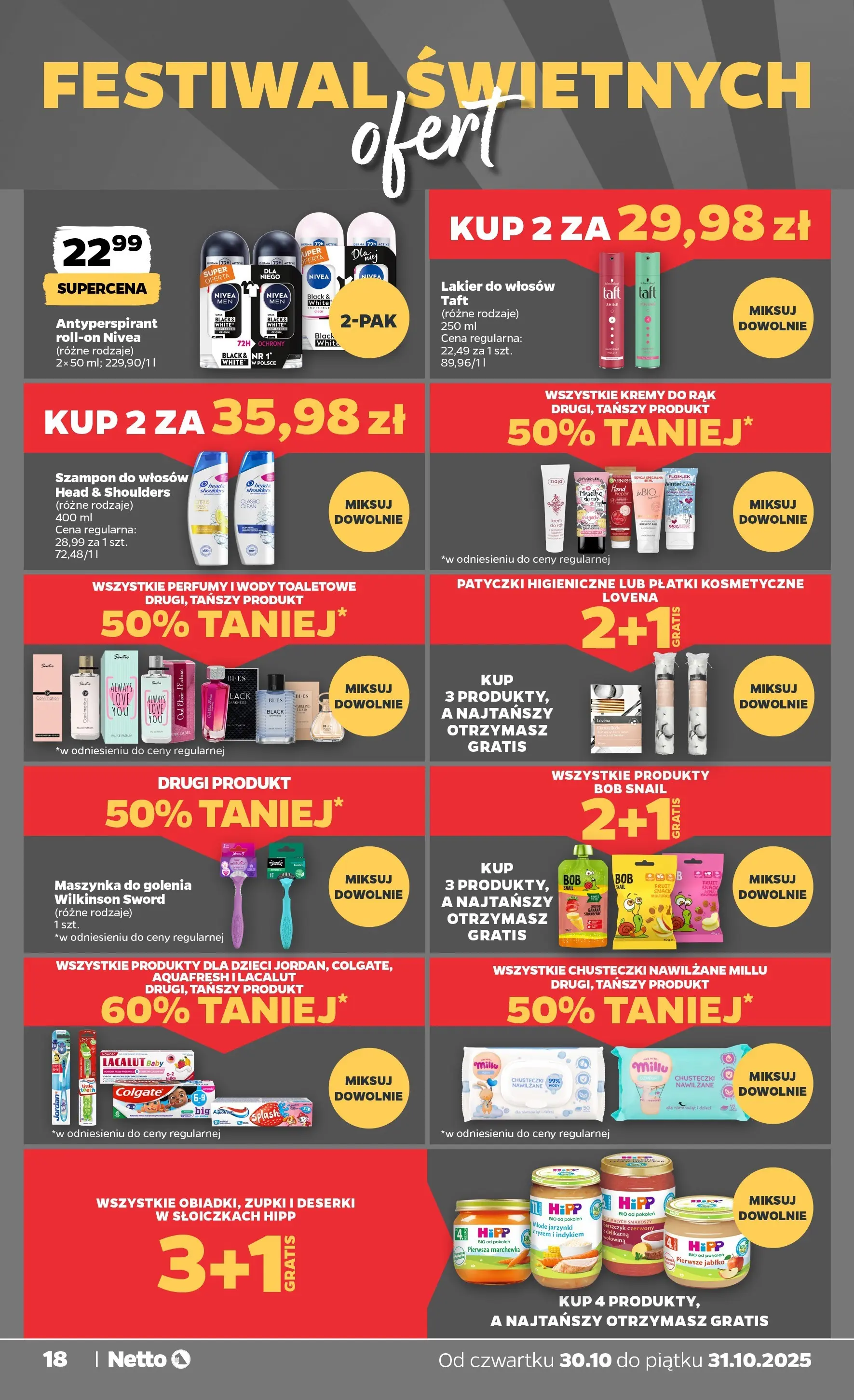 Netto gazetka - Spożywcza od 30.10.2025 - Aktualne promocje | Strona: 18 | Produkty: Bób, Perfumy, Lakier do włosów, Marchewka