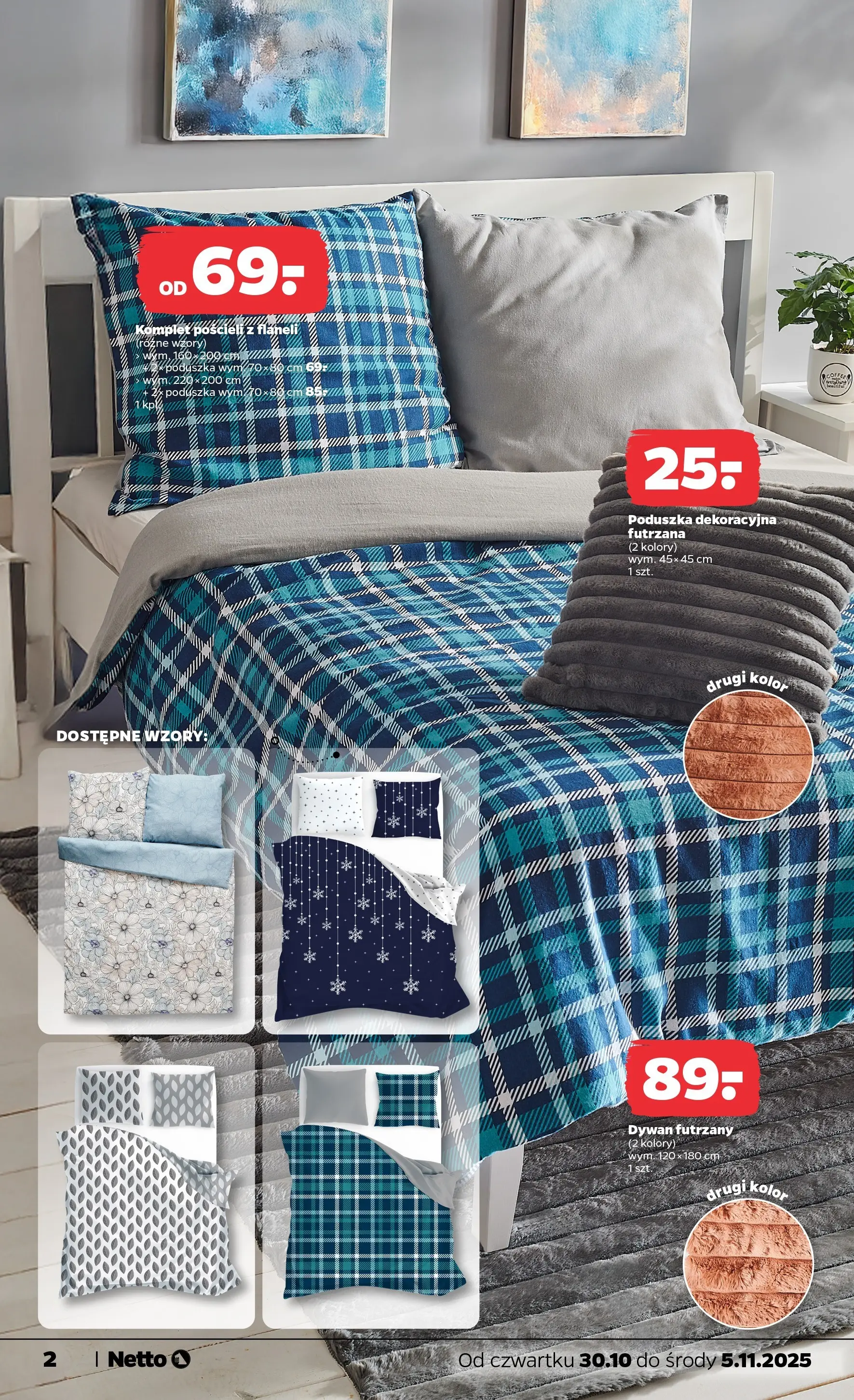 Netto gazetka - Non Food od 30.10.2025 - Aktualne promocje | Strona: 2 | Produkty: Poduszka, Dywan
