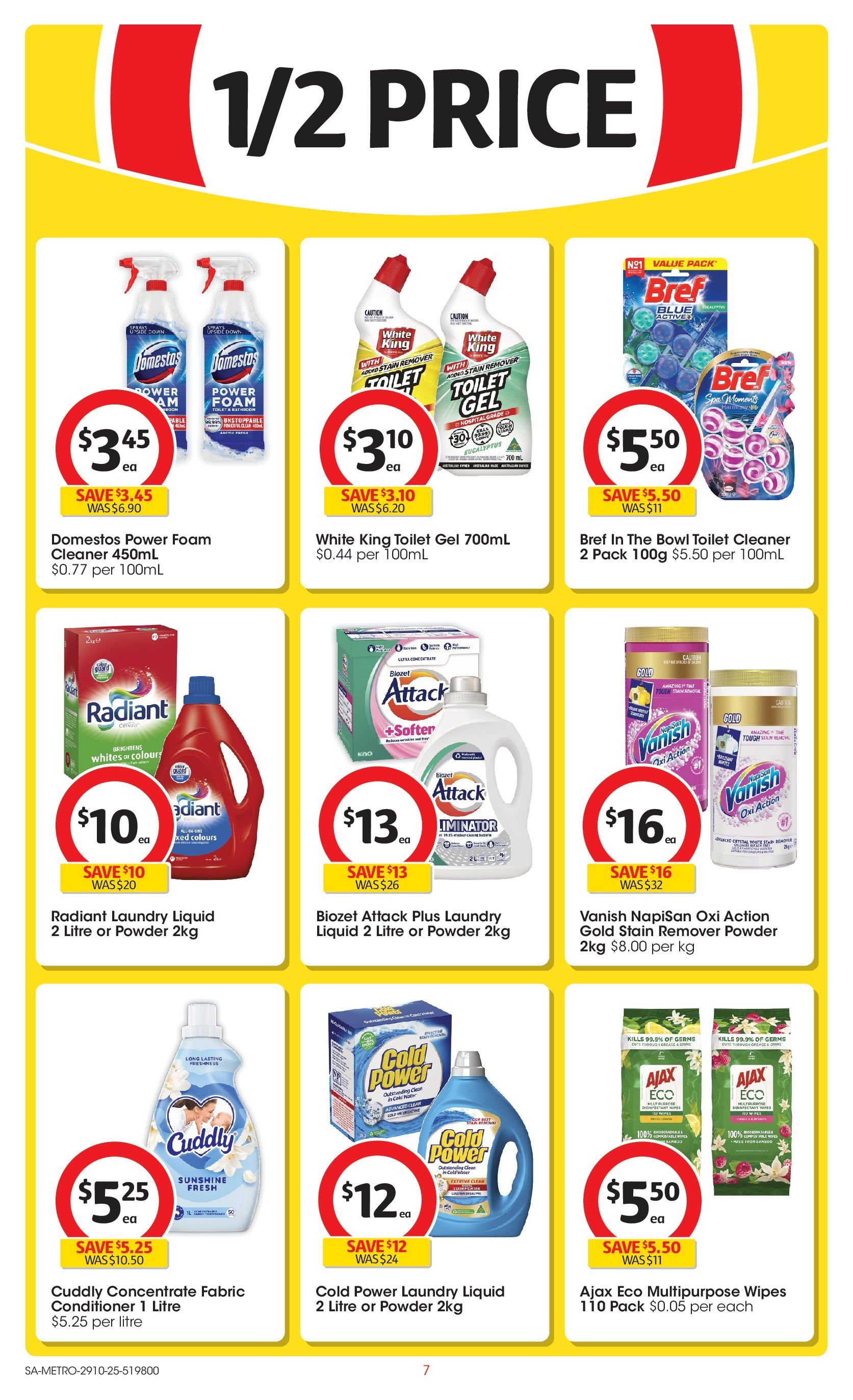 ﻿﻿Coles catalogue valid from 28/10/2025 > Online Australia | Page: 7 | Products: Toilet, Powder, Stain remover, Laundry