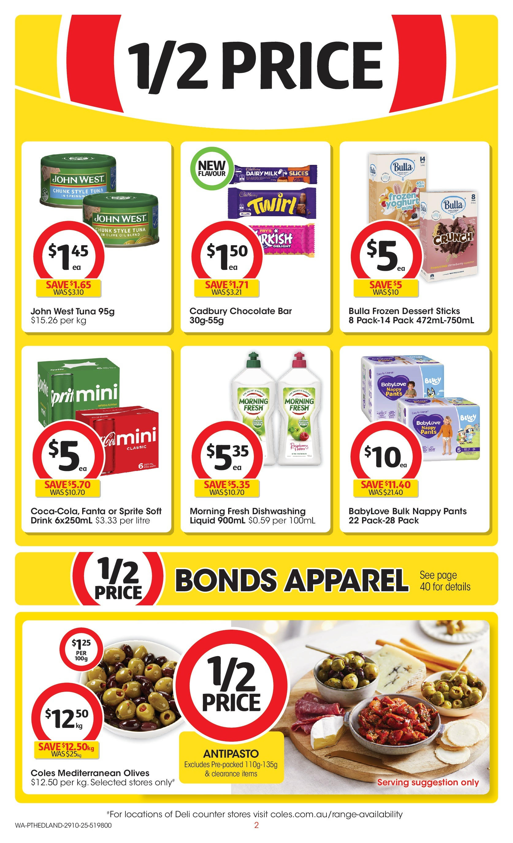 ﻿﻿Coles catalogue valid from 28/10/2025 > Online Australia | Page: 2 | Products: Milk, Olives, Tuna, Raspberry