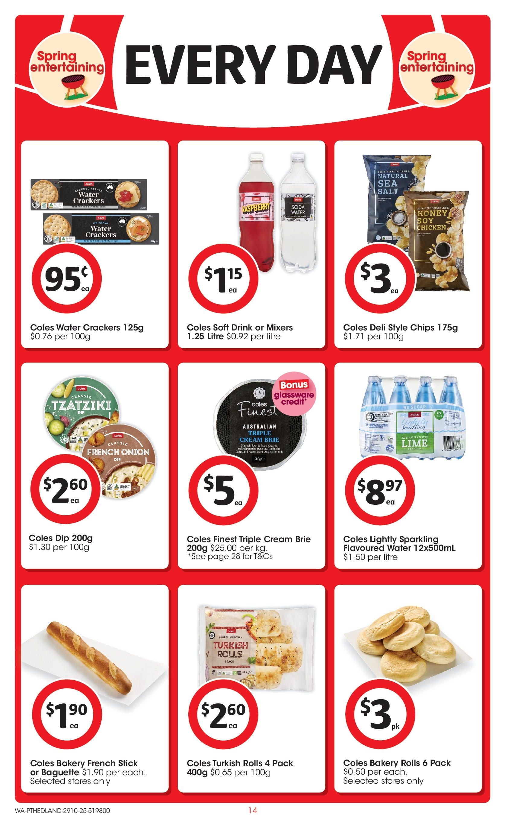 ﻿﻿Coles catalogue valid from 28/10/2025 > Online Australia | Page: 14 | Products: Crackers, Milk, Pepper, Raspberry