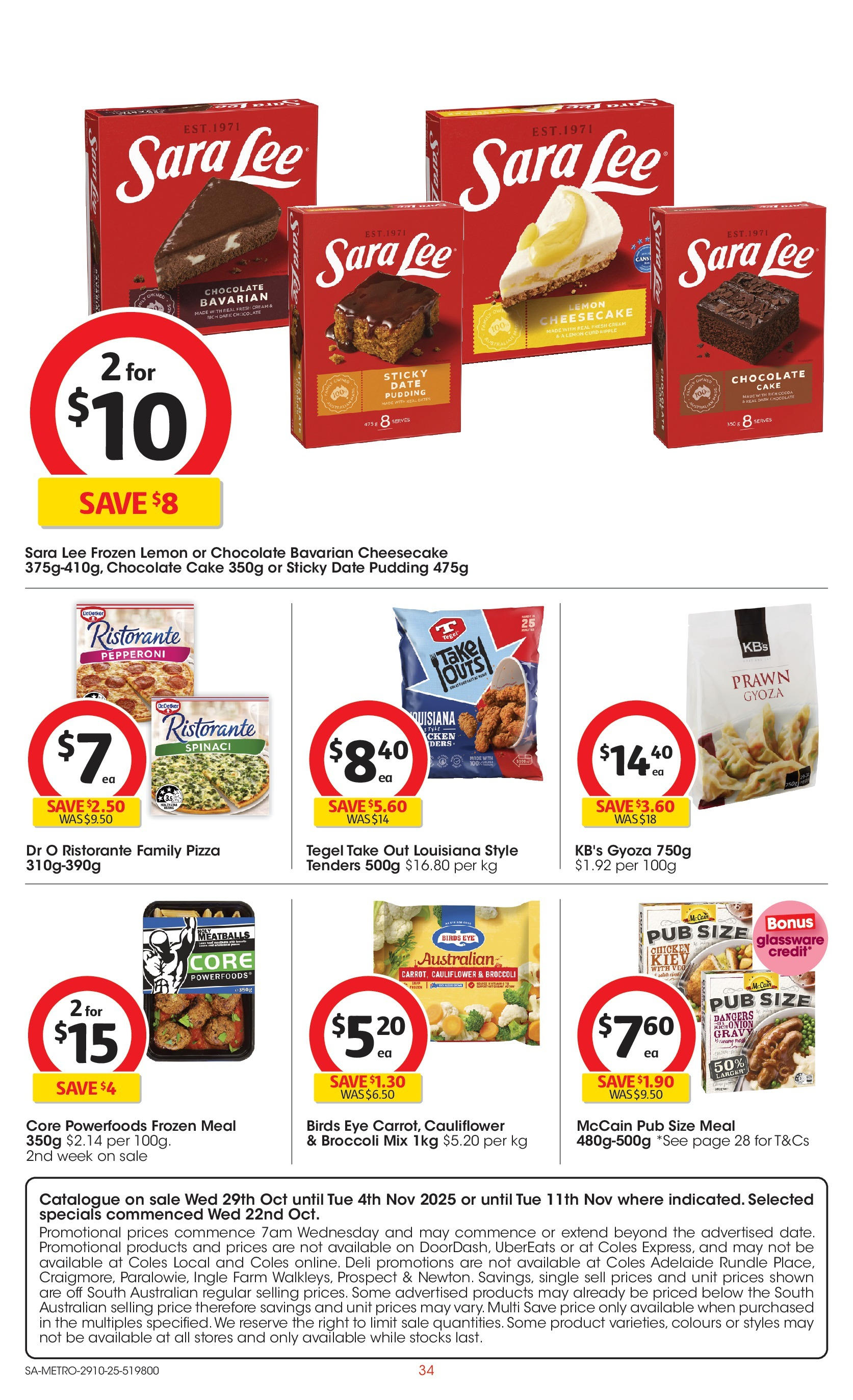 ﻿﻿Coles catalogue valid from 28/10/2025 > Online Australia | Page: 34 | Products: Glassware, Cream, Pudding, Date