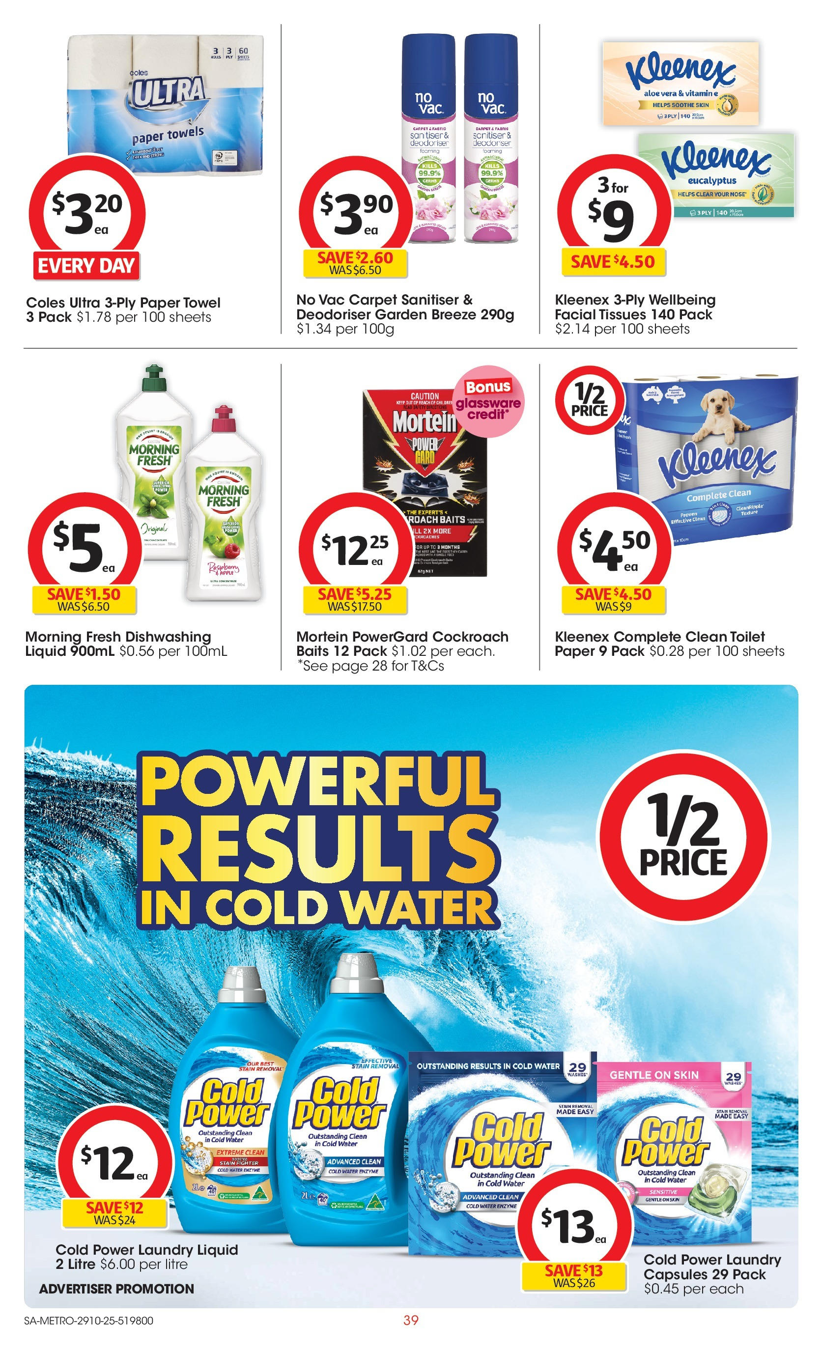 ﻿﻿Coles catalogue valid from 28/10/2025 > Online Australia | Page: 39 | Products: Water, Raspberry, Tissues, Vitamin