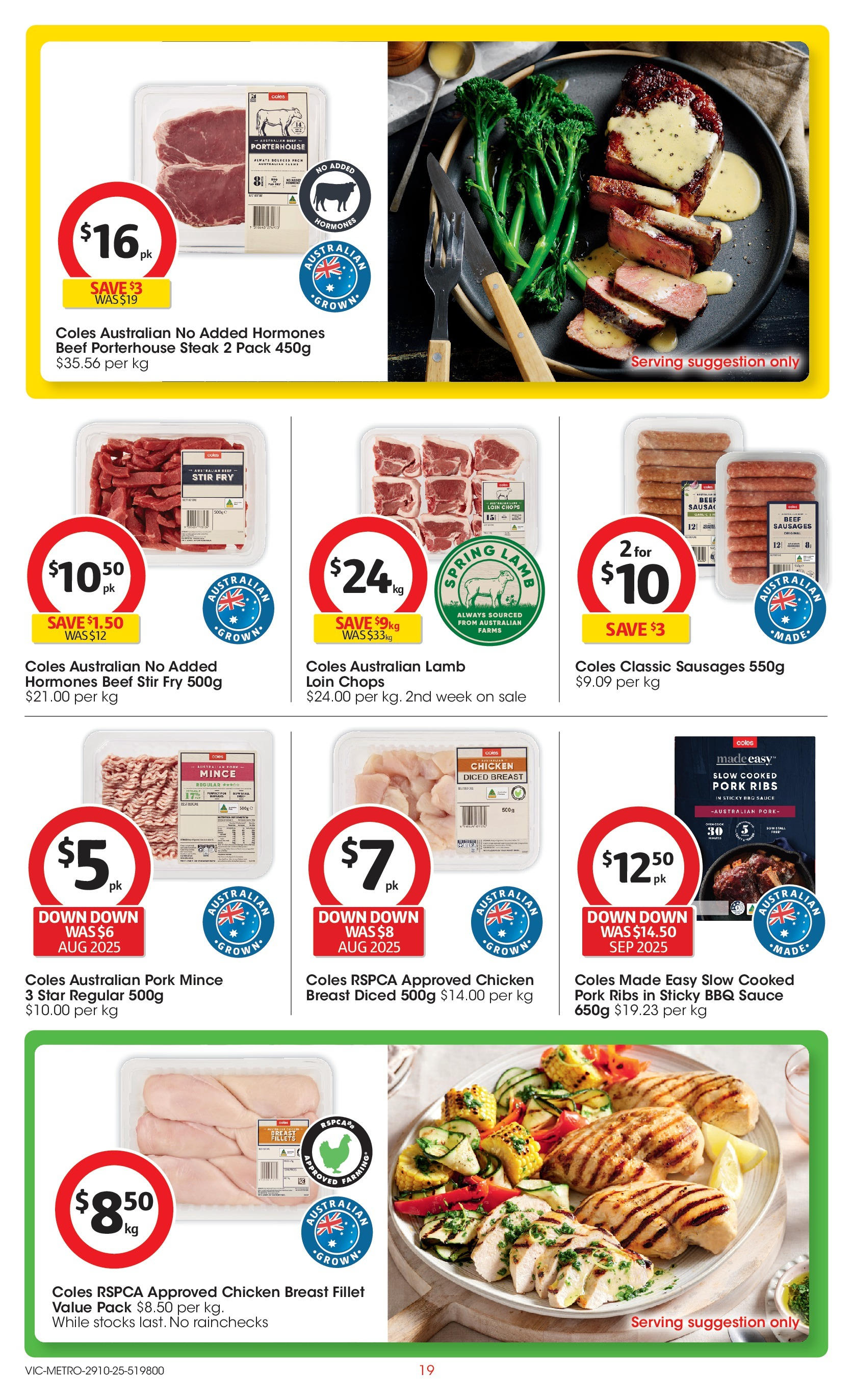 ﻿﻿Coles catalogue valid from 29/10/2025 > Online Australia | Page: 19 | Products: Lamb, Beef, Steak, Sauce