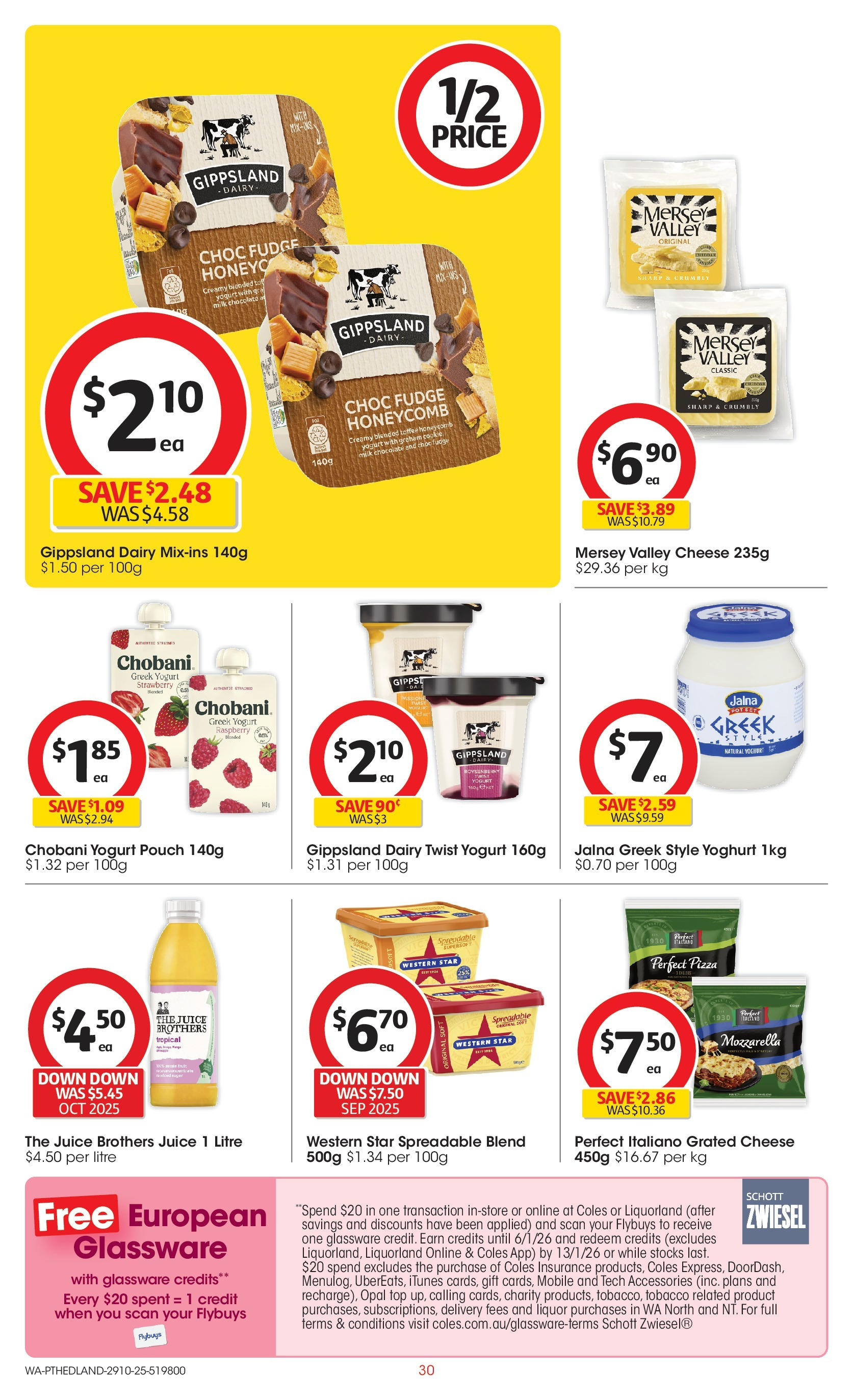 ﻿﻿Coles catalogue valid from 28/10/2025 > Online Australia | Page: 30 | Products: Yoghurt, Juice, Glassware, Raspberry