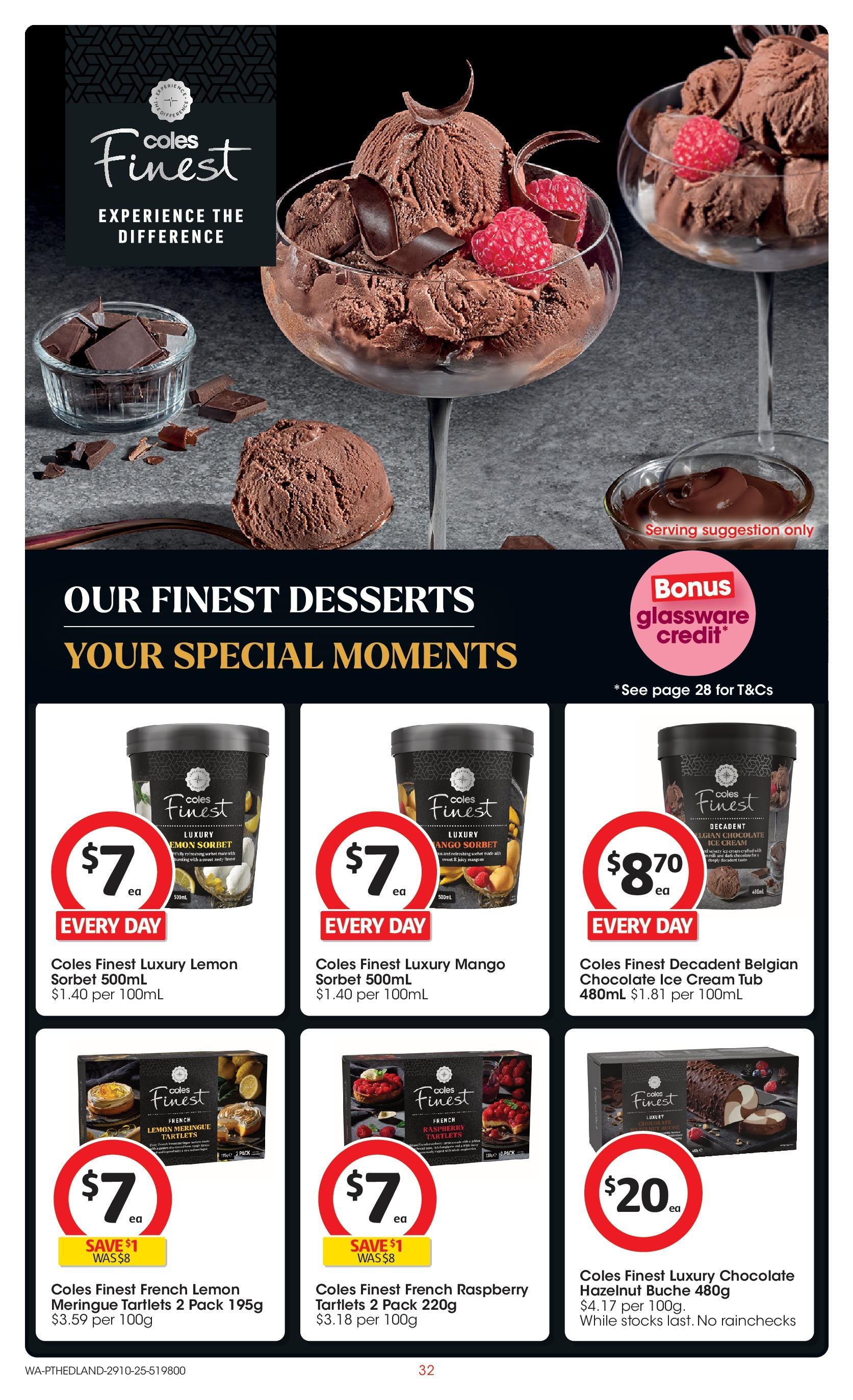 ﻿﻿Coles catalogue valid from 28/10/2025 > Online Australia | Page: 32 | Products: Chocolate, Glassware, Lemon, Mango
