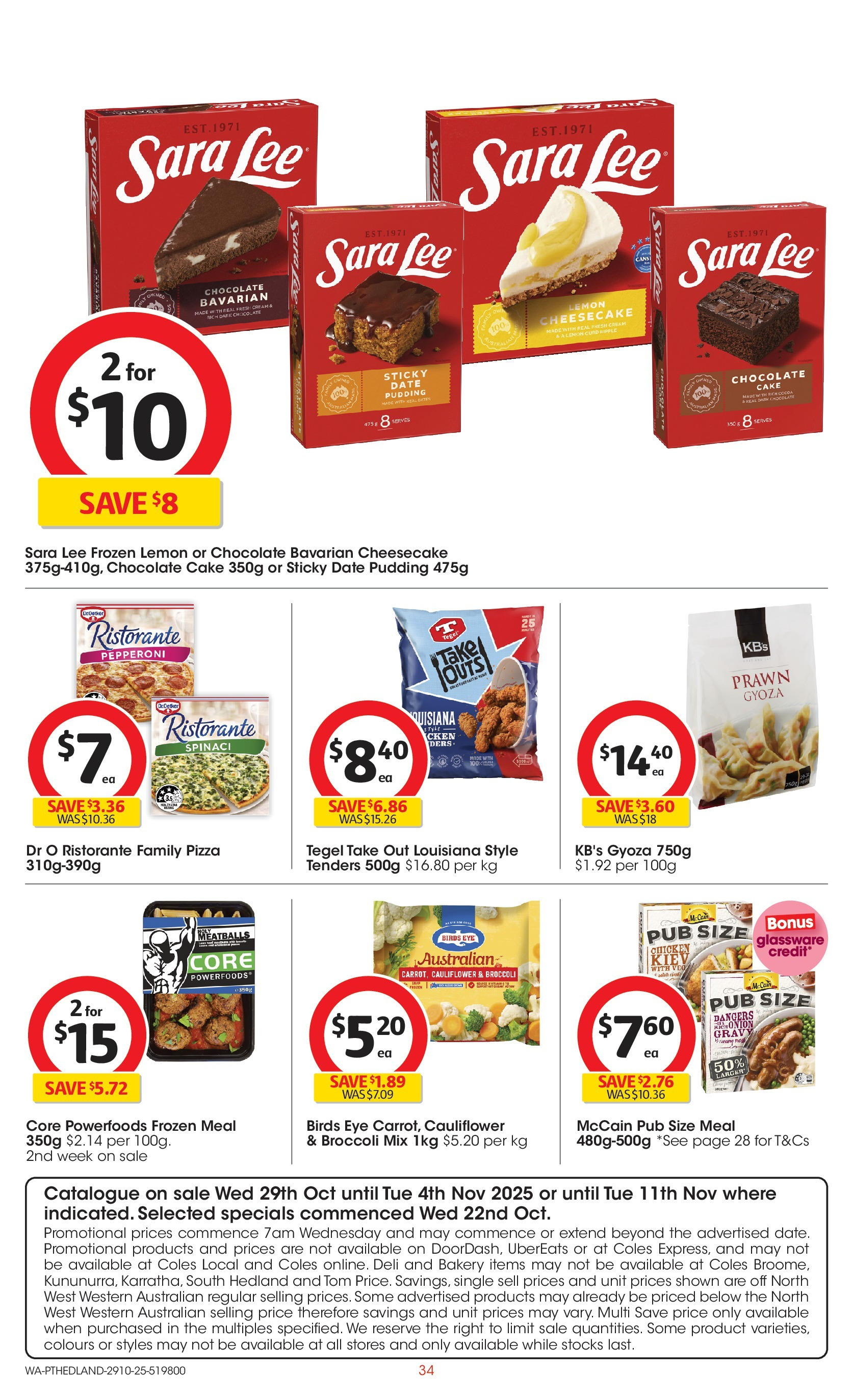 ﻿﻿Coles catalogue valid from 28/10/2025 > Online Australia | Page: 34 | Products: Cocoa, Pizza, Lemon, Cauliflower