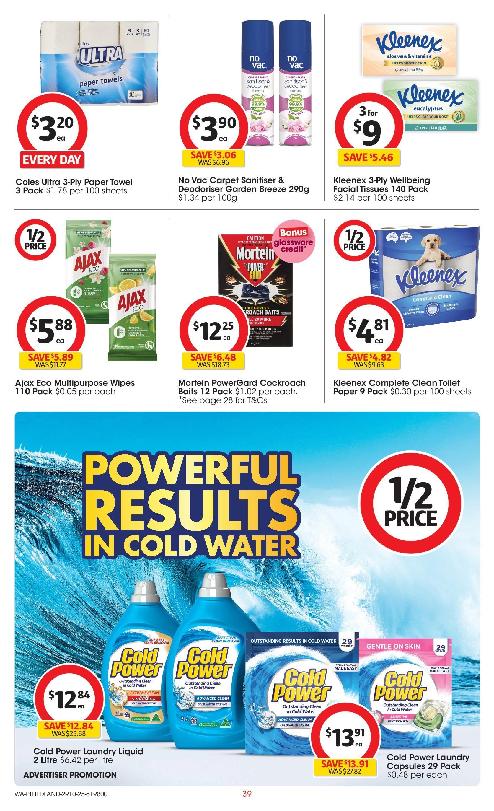 ﻿﻿Coles catalogue valid from 28/10/2025 > Online Australia | Page: 39 | Products: Towels, Multipurpose, Tissues, Vitamin