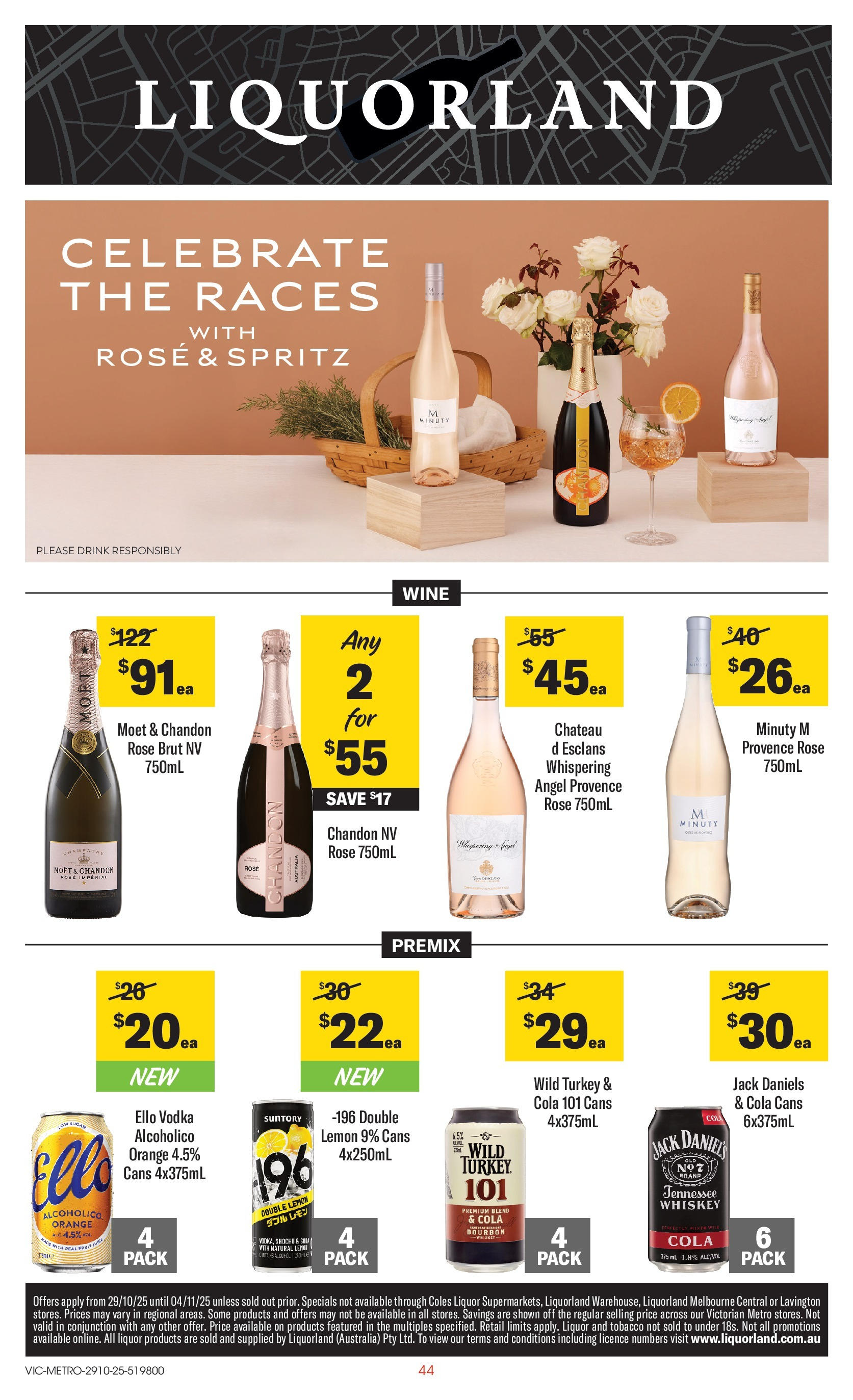 ﻿﻿Coles catalogue valid from 29/10/2025 > Online Australia | Page: 44 | Products: Wine, Bourbon, Vodka, Whiskey
