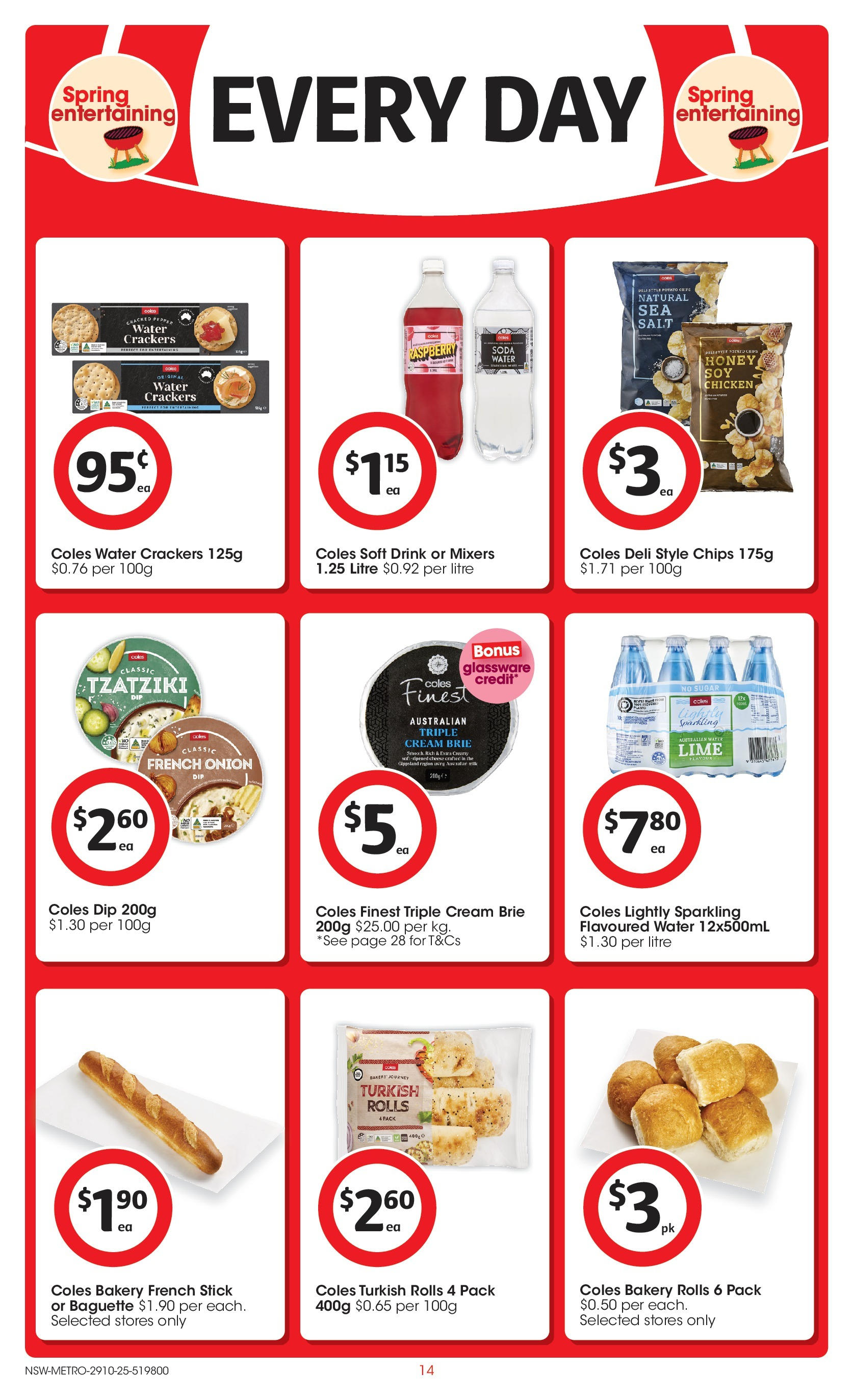 ﻿﻿Coles catalogue valid from 28/10/2025 > Online Australia | Page: 14 | Products: Milk, Chips, Water, Lime