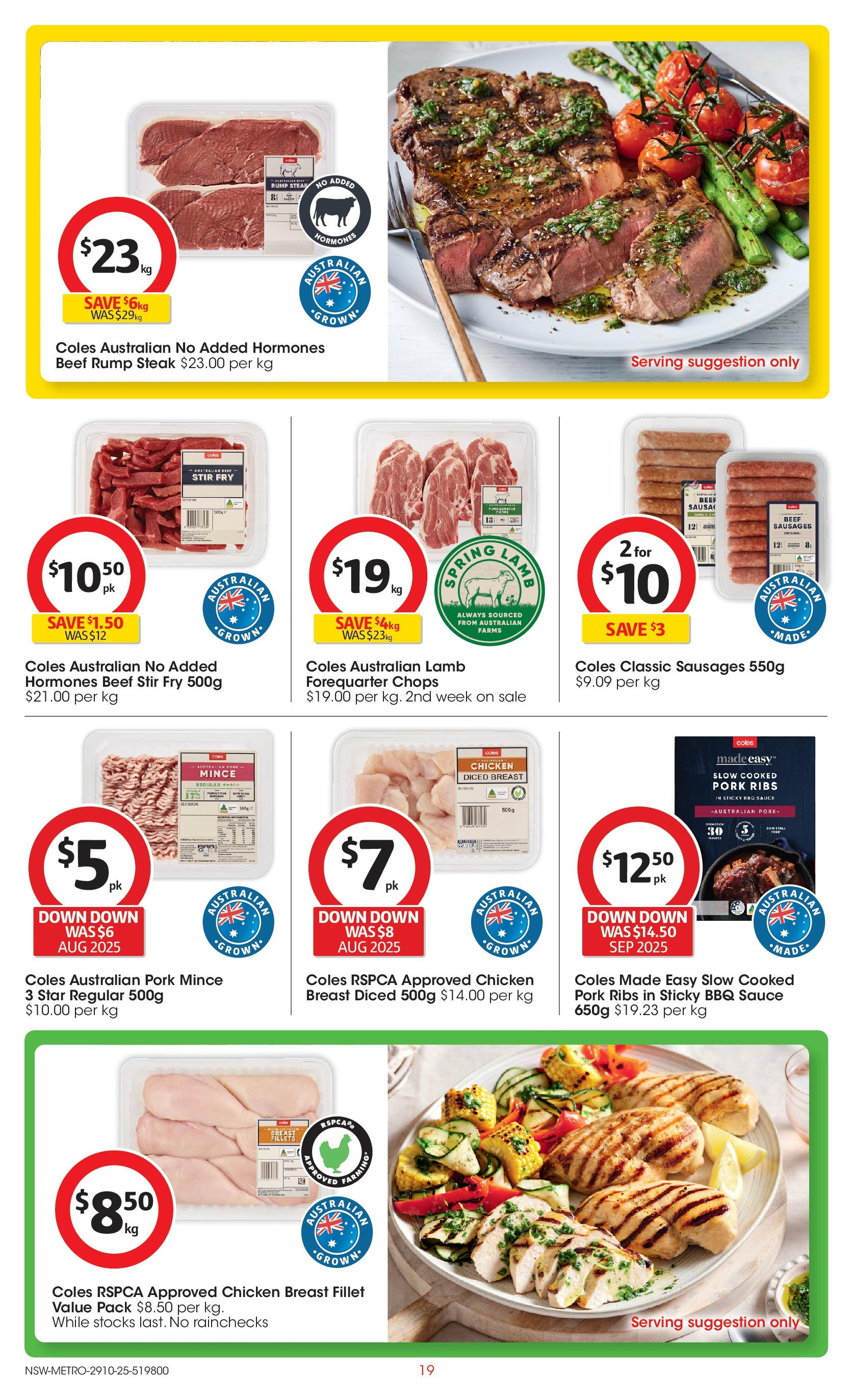 ﻿﻿Coles catalogue valid from 28/10/2025 > Online Australia | Page: 19 | Products: Pork, Lamb, Beef, Sauce