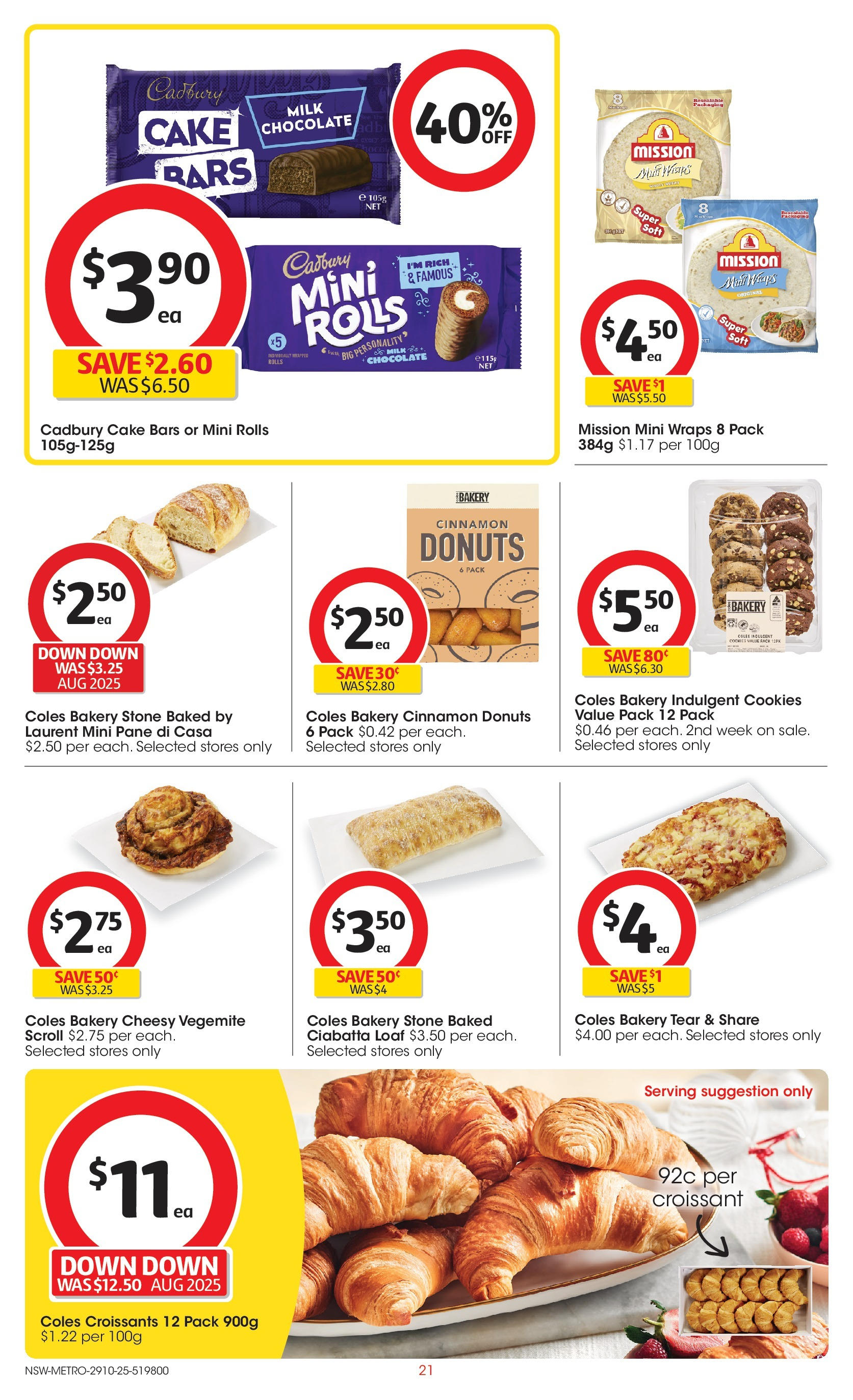 ﻿﻿Coles catalogue valid from 28/10/2025 > Online Australia | Page: 21 | Products: Milk, Donuts, Chocolate, Vegemite