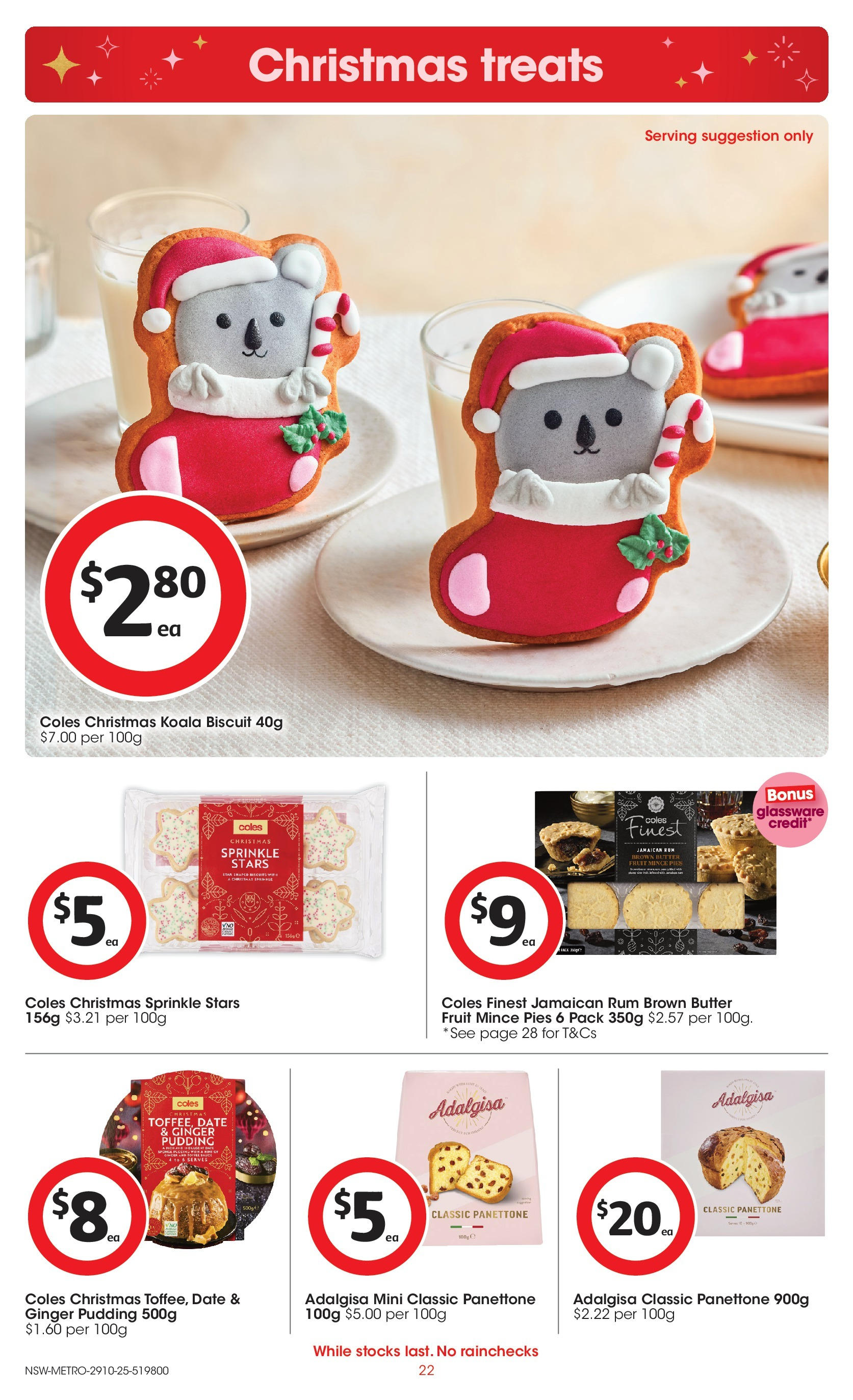﻿﻿Coles catalogue valid from 28/10/2025 > Online Australia | Page: 22 | Products: Glassware, Pudding, Rum, Pies