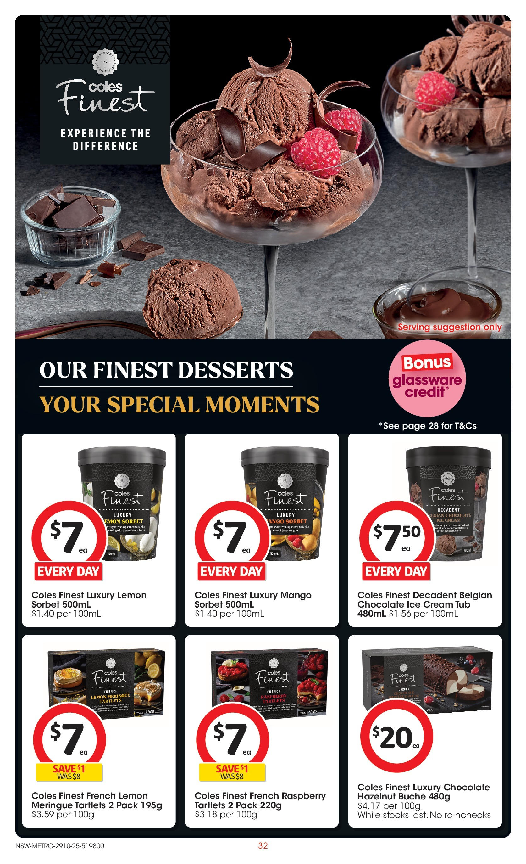 ﻿﻿Coles catalogue valid from 28/10/2025 > Online Australia | Page: 32 | Products: Chocolate, Glassware, Cream, Mango