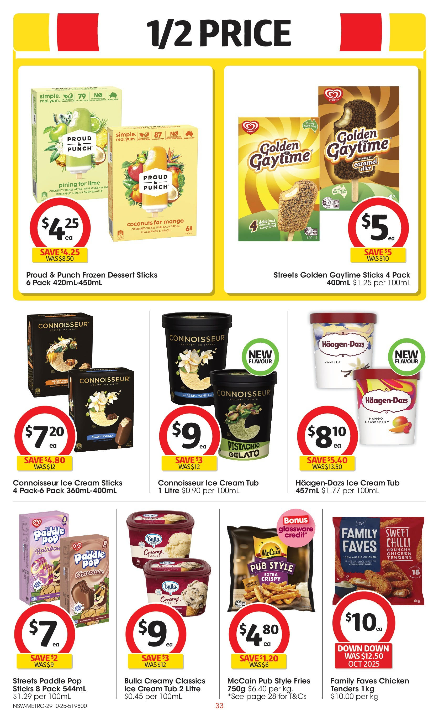 ﻿﻿Coles catalogue valid from 28/10/2025 > Online Australia | Page: 33 | Products: Ice cream, Lemon, Peach, Raspberry