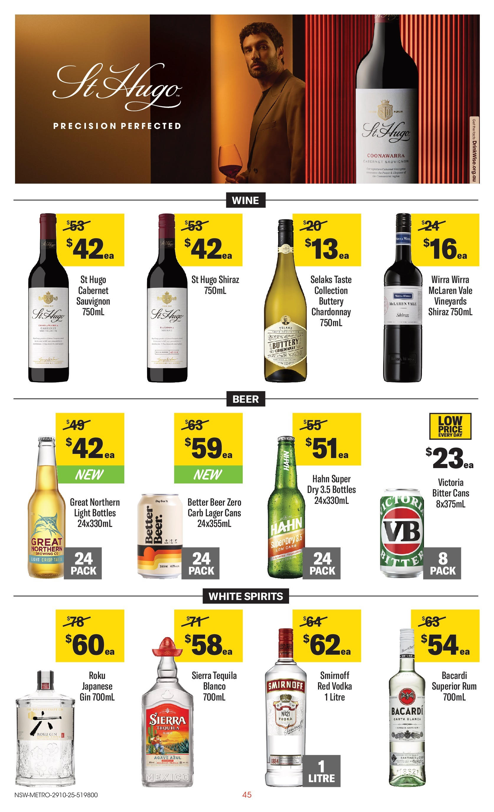 ﻿﻿Coles catalogue valid from 28/10/2025 > Online Australia | Page: 45 | Products: Light, Beer, Vodka, Rum