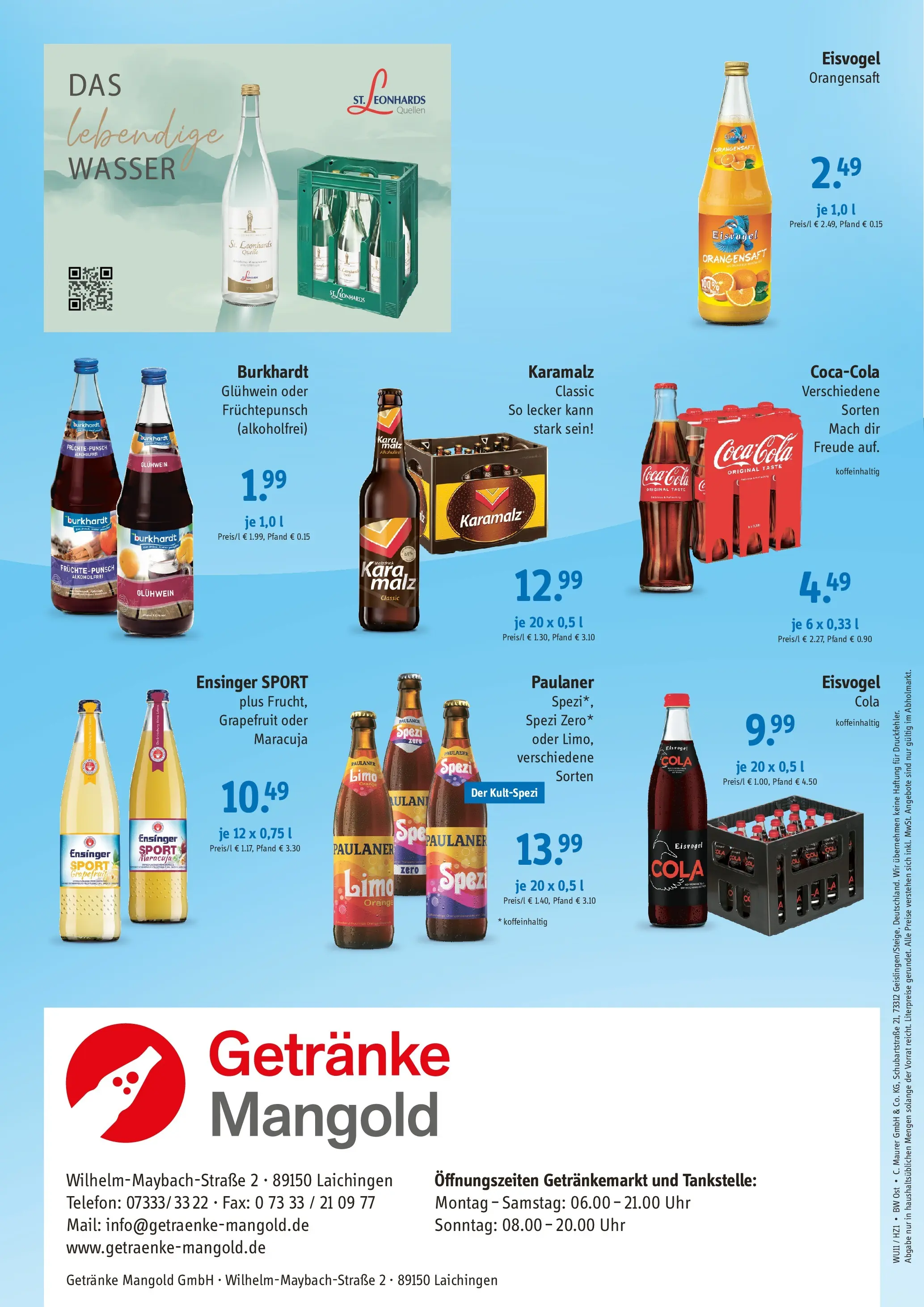Entdecke - Getränke Mangold: Angebote (ab 26.10.2025) zum Blättern | Seite: 4 | Produkte: Coca cola, Grapefruit, Wasser, Telefon