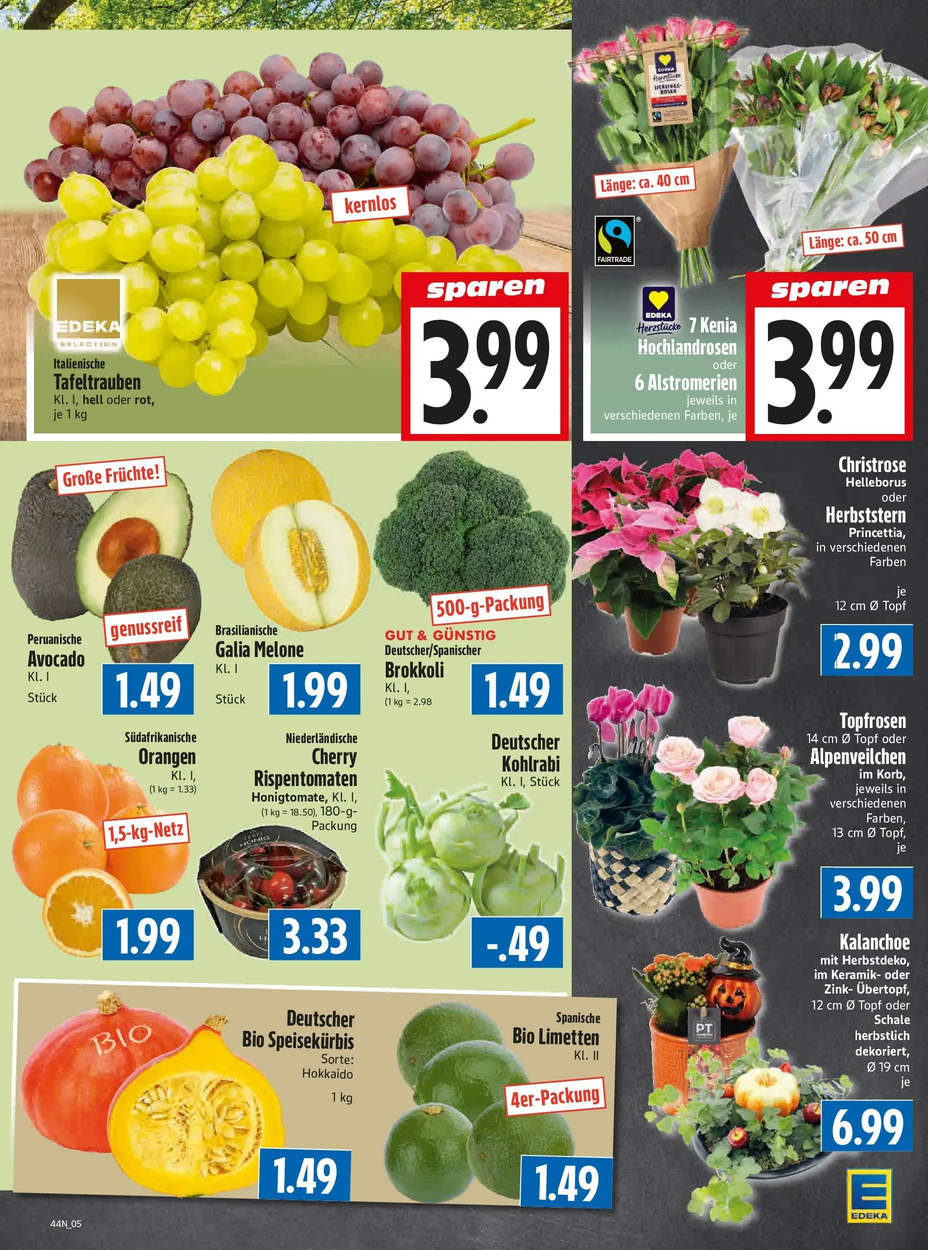 Entdecke - Edeka Hahner: Wochenangebote (ab 26.10.2025) zum Blättern | Seite: 7 | Produkte: Kohlrabi, Orangen, Brokkoli, Melone