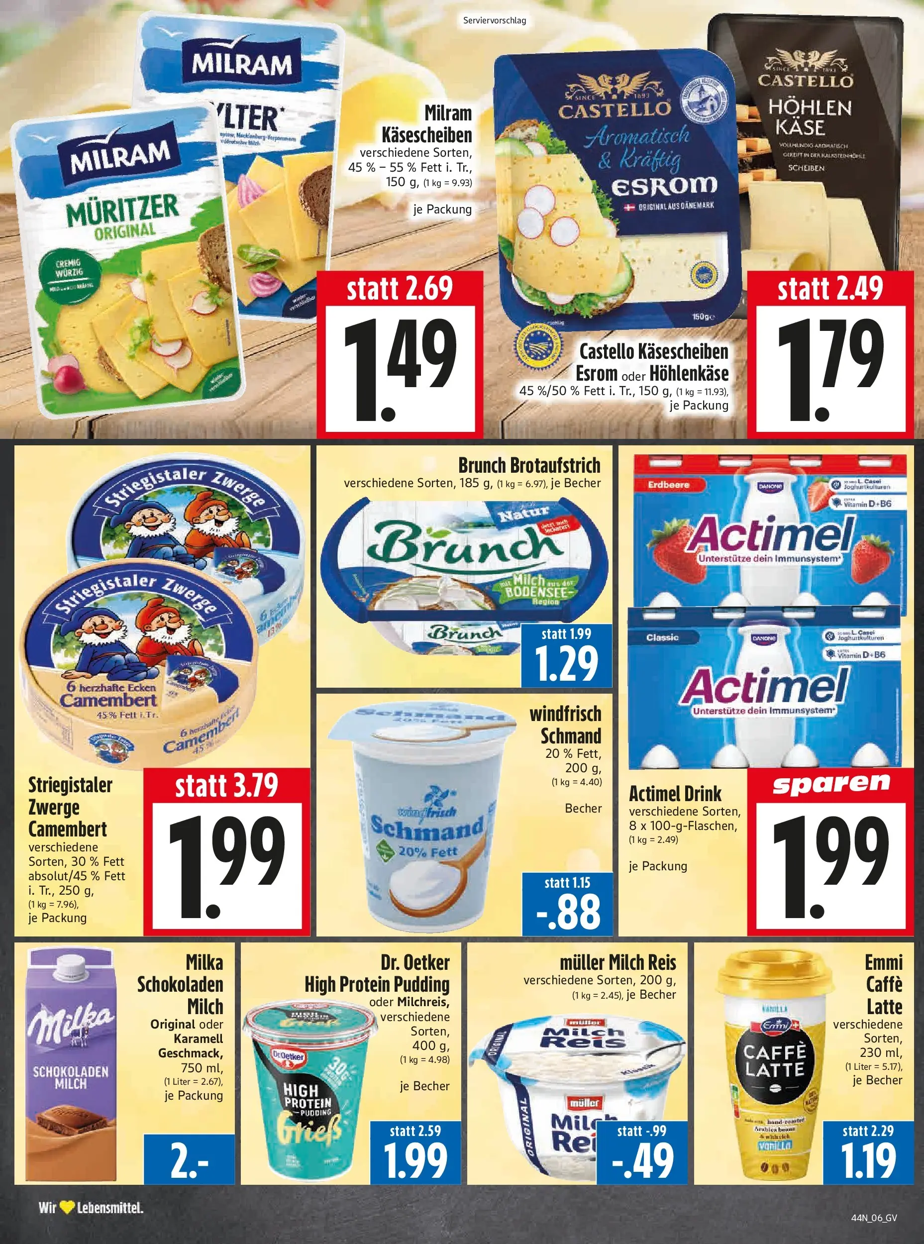 Entdecke - Edeka Hahner: Wochenangebote (ab 26.10.2025) zum Blättern | Seite: 8 | Produkte: High protein pudding, Milch, Käse, Milram