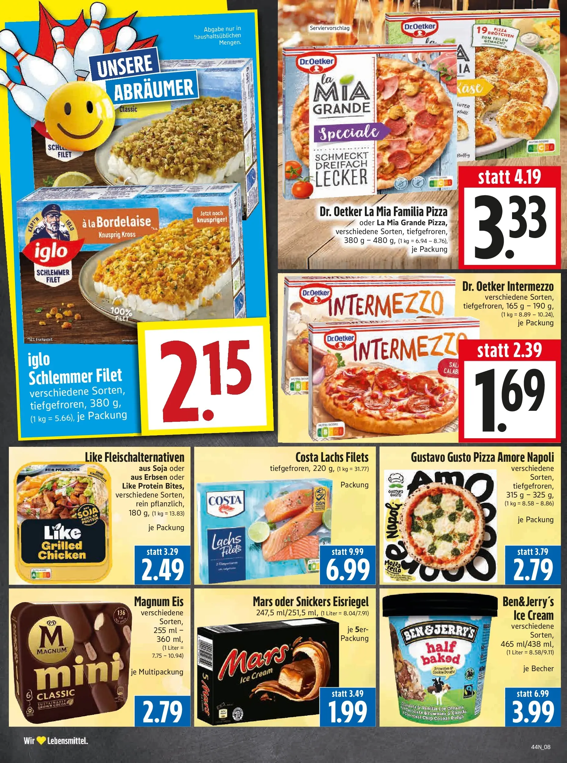 Entdecke - Edeka Hahner: Wochenangebote (ab 26.10.2025) zum Blättern | Seite: 10 | Produkte: Ben & Jerry's, Lachs, Pizza, Erbsen