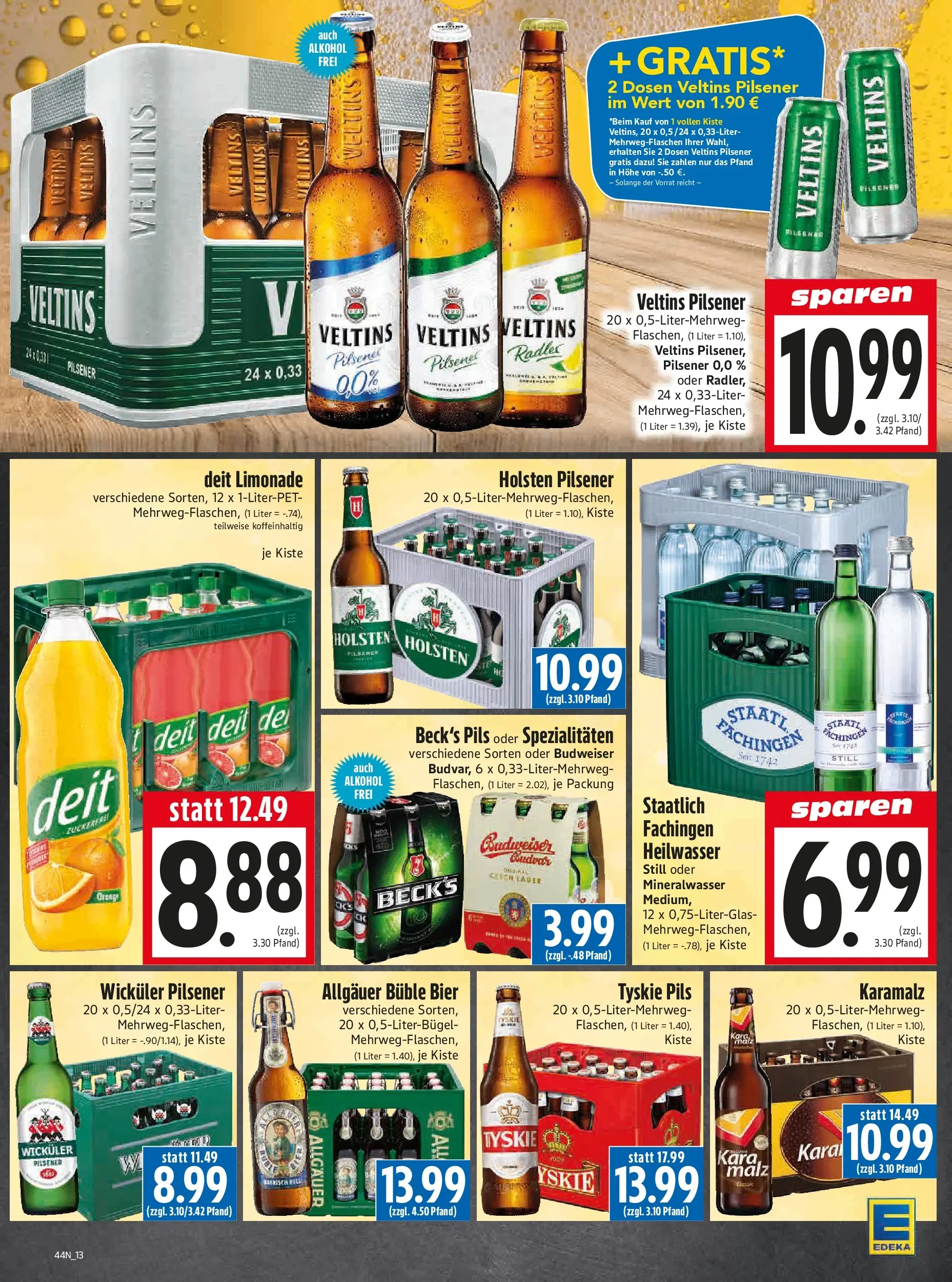 Entdecke - Edeka Hahner: Wochenangebote (ab 26.10.2025) zum Blättern | Seite: 15 | Produkte: Limonade, Holsten, Radler, Budweiser