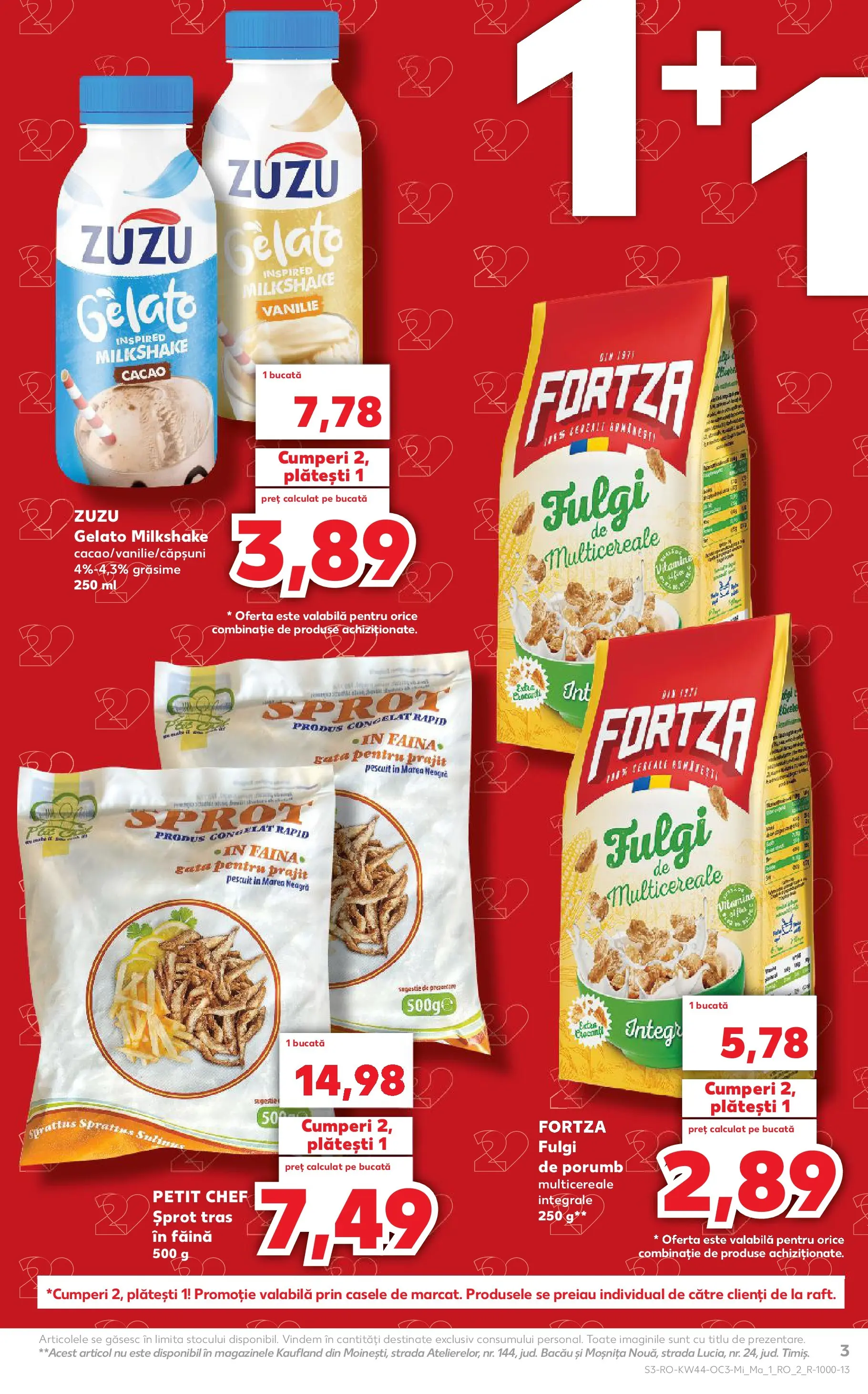 Catalog Kaufland - Constanța 28.10.2025 - Revista si Oferta | Pagină: 3 | Produse: Făină, Cacao, Fulgi, Porumb
