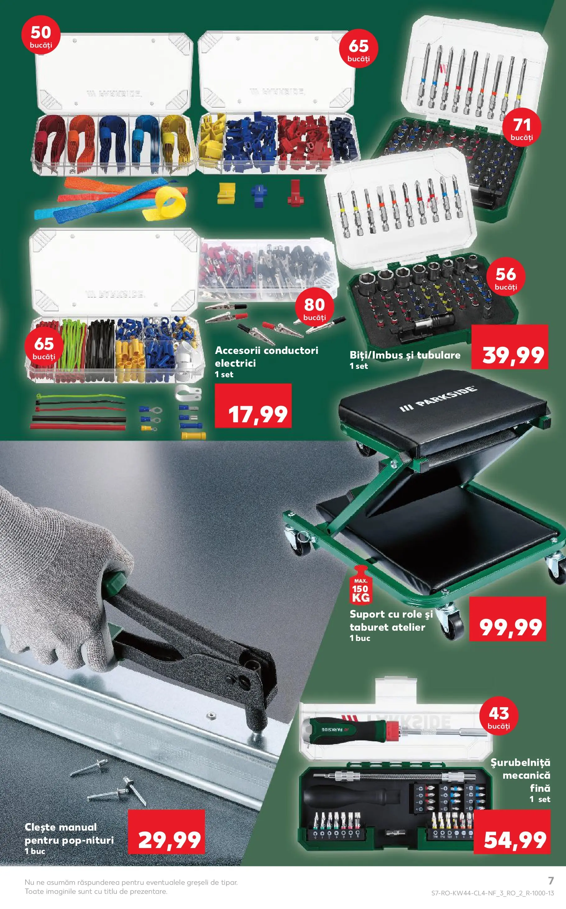 Catalog Kaufland - Constanța 29.10.2025 - Revista si Oferta | Pagină: 7 | Produse: Clește, Role, Taburet