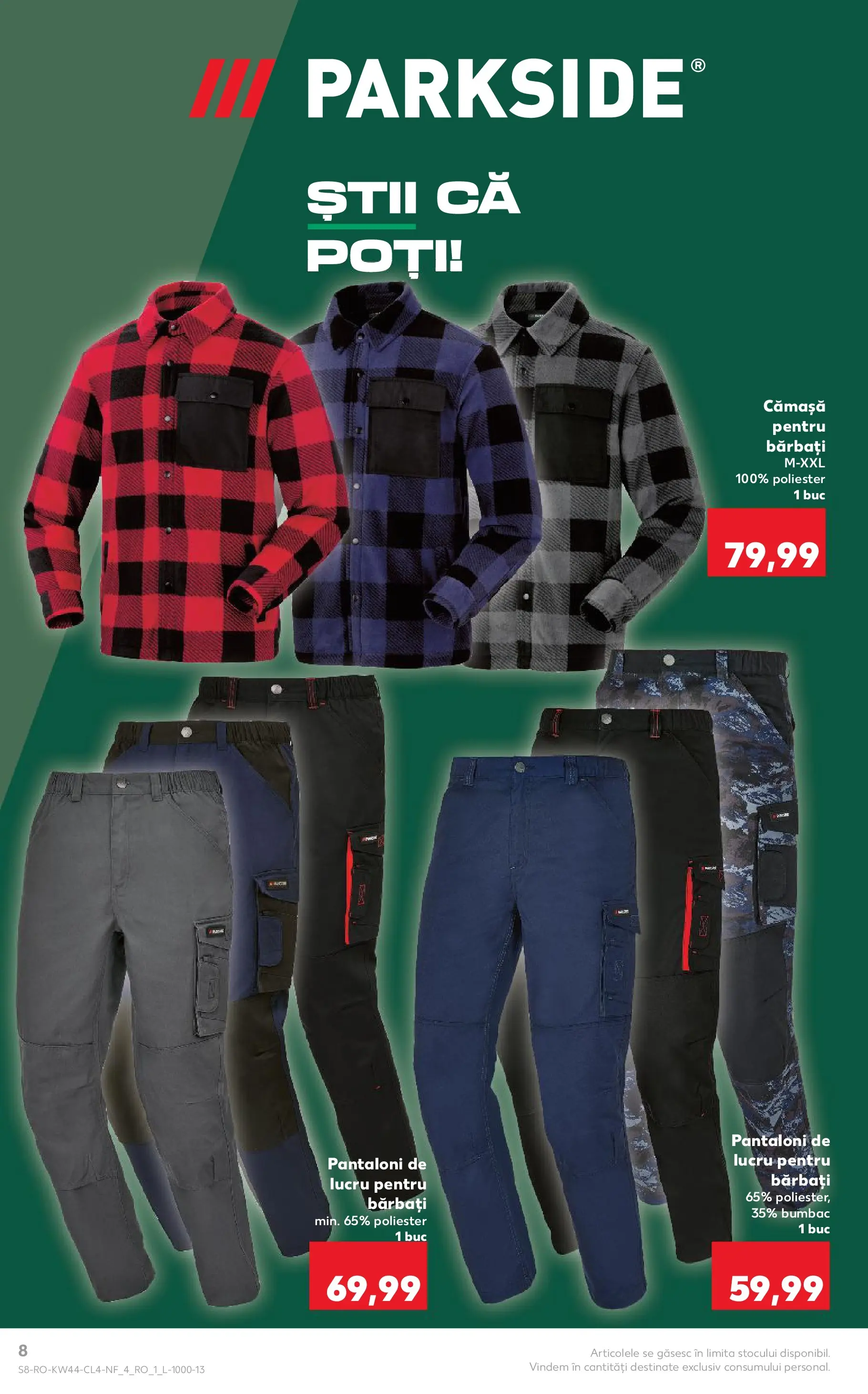 Catalog Kaufland - Constanța 29.10.2025 - Revista si Oferta | Pagină: 8 | Produse: Pantaloni