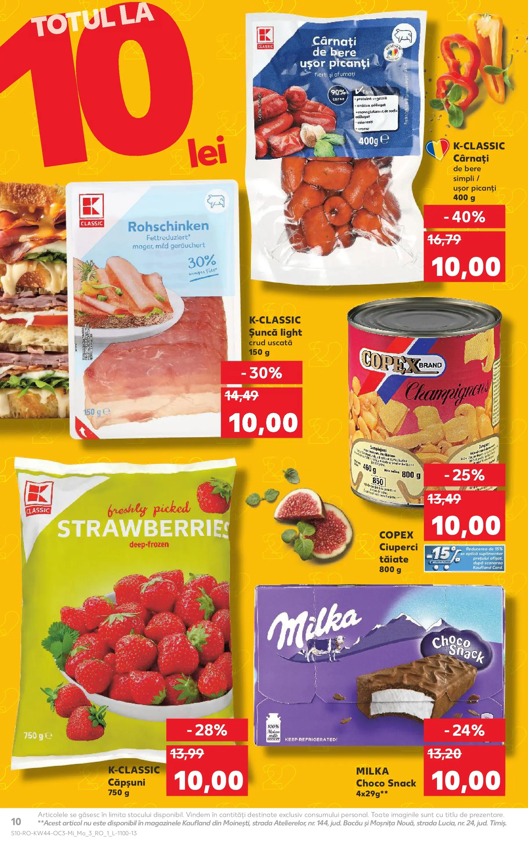 Catalog Kaufland - Constanța 28.10.2025 - Revista si Oferta | Pagină: 10 | Produse: Ciuperci, Șuncă, Bere, Căpșuni
