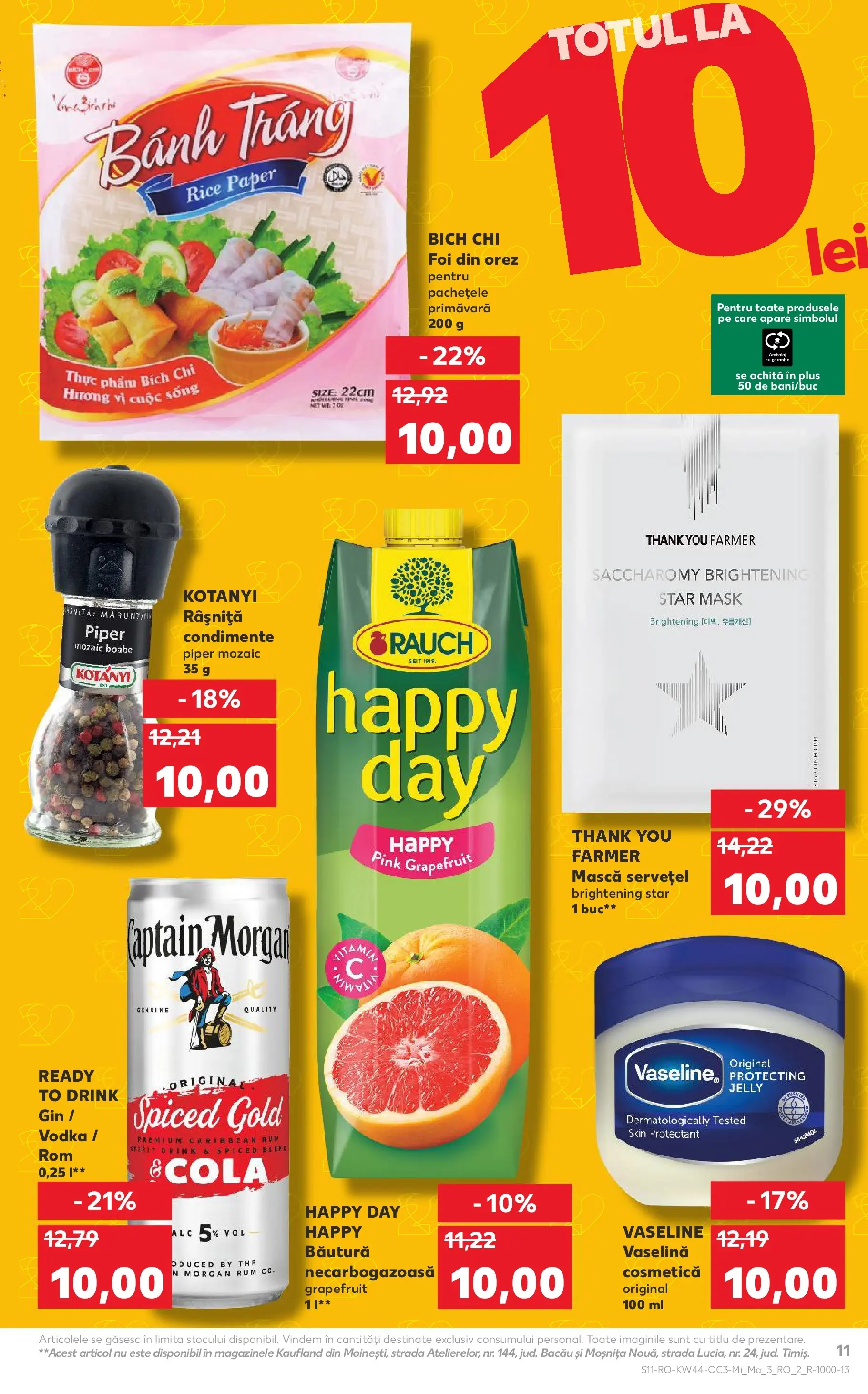 Catalog Kaufland - Constanța 28.10.2025 - Revista si Oferta | Pagină: 11 | Produse: Orez, Gin, Vodka, Piper